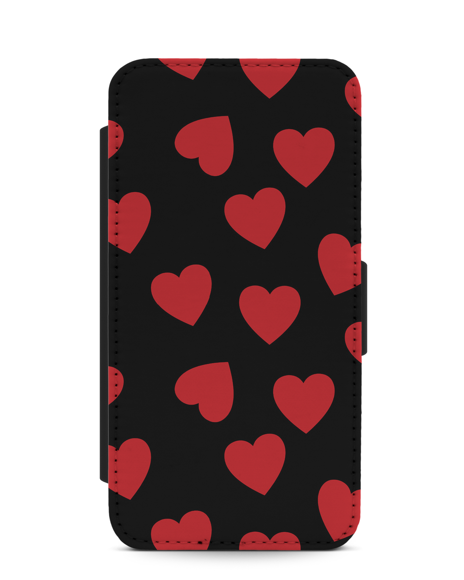 Repeating Hearts Wallet Phone Case Samsung Galaxy S10e: Front View