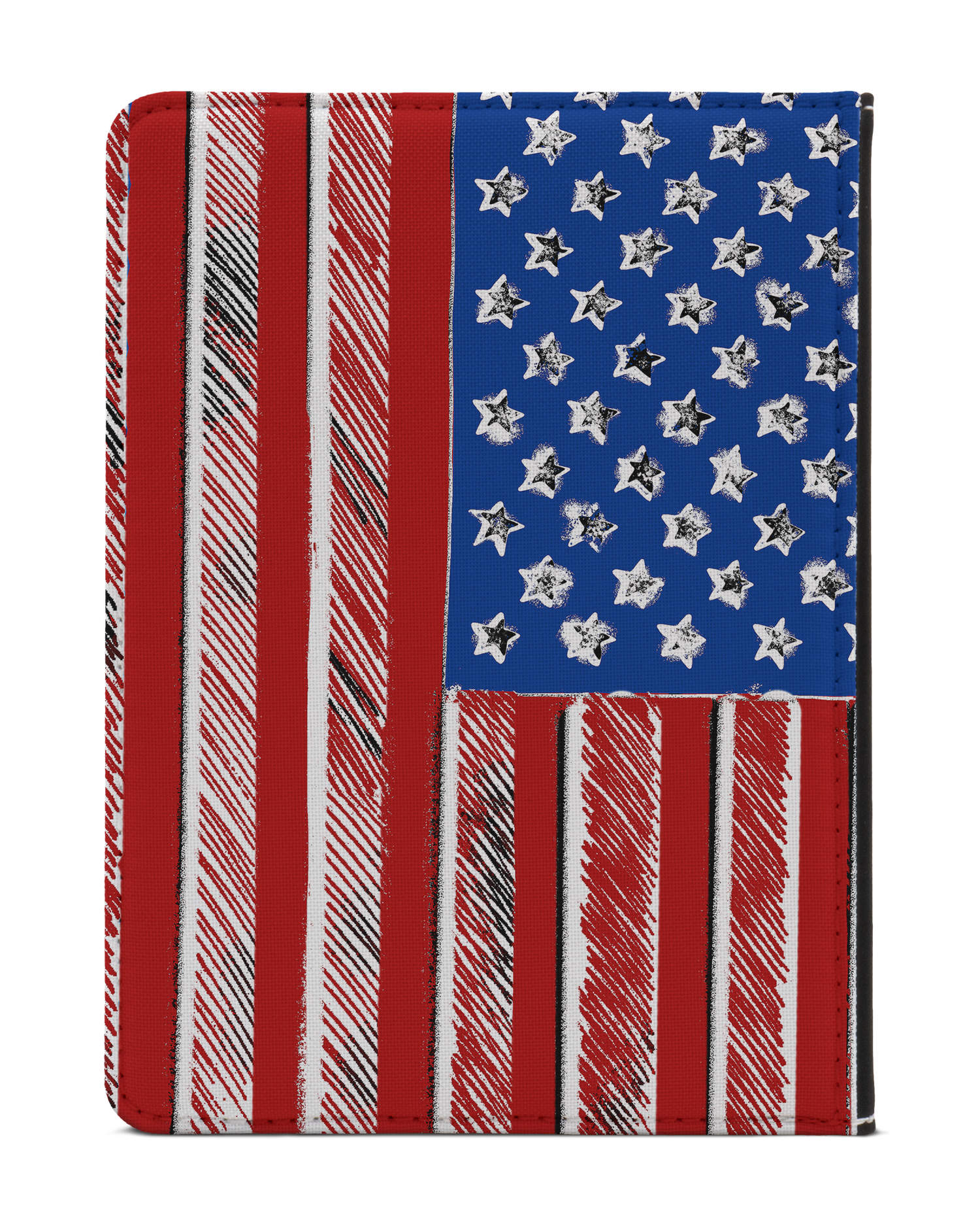American Flag Color eReader Case XS: Back View