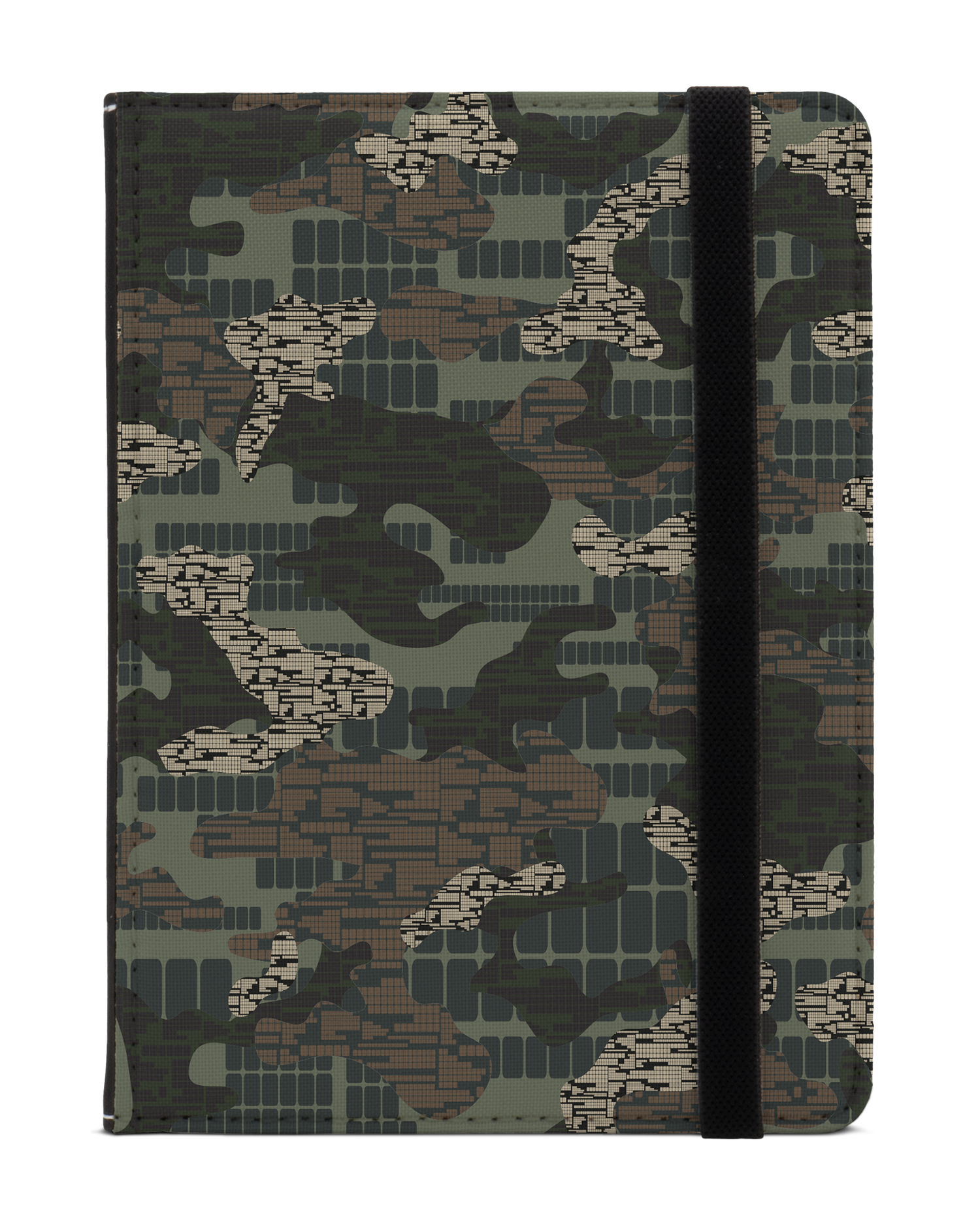 Green Camo Mix eReader Case XS: Front View