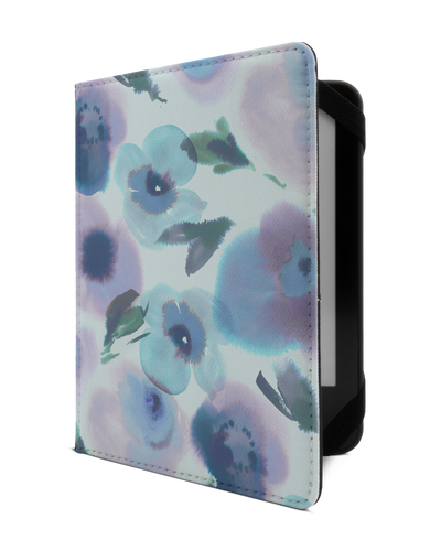 Watercolour Flowers Blue eReader Case XS