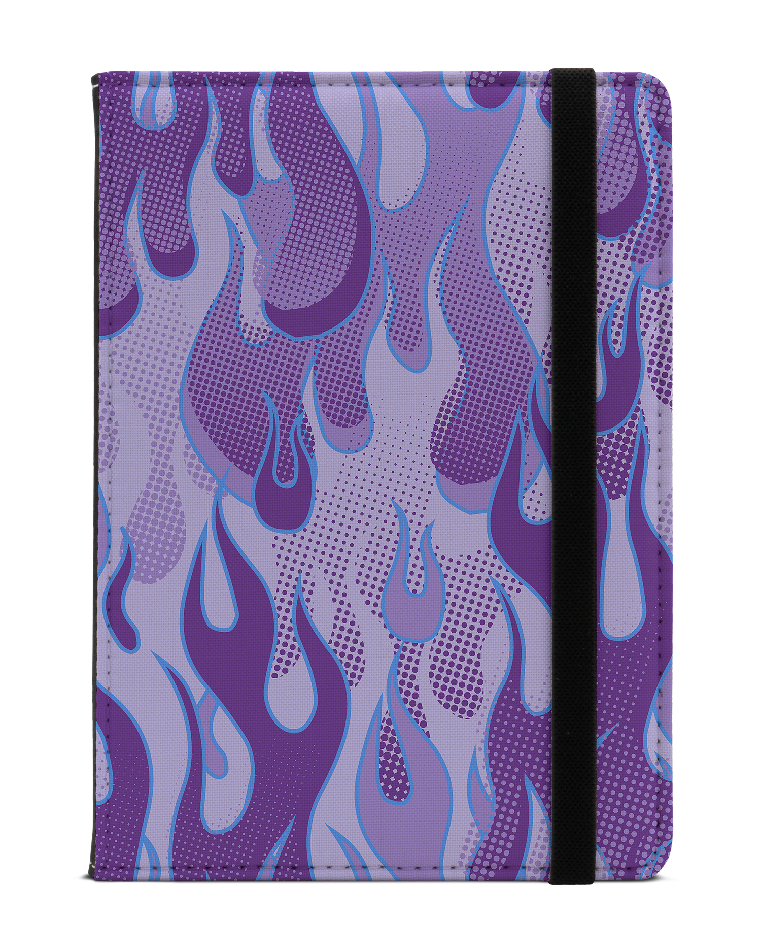 Purple Flames eReader Case S: Front View