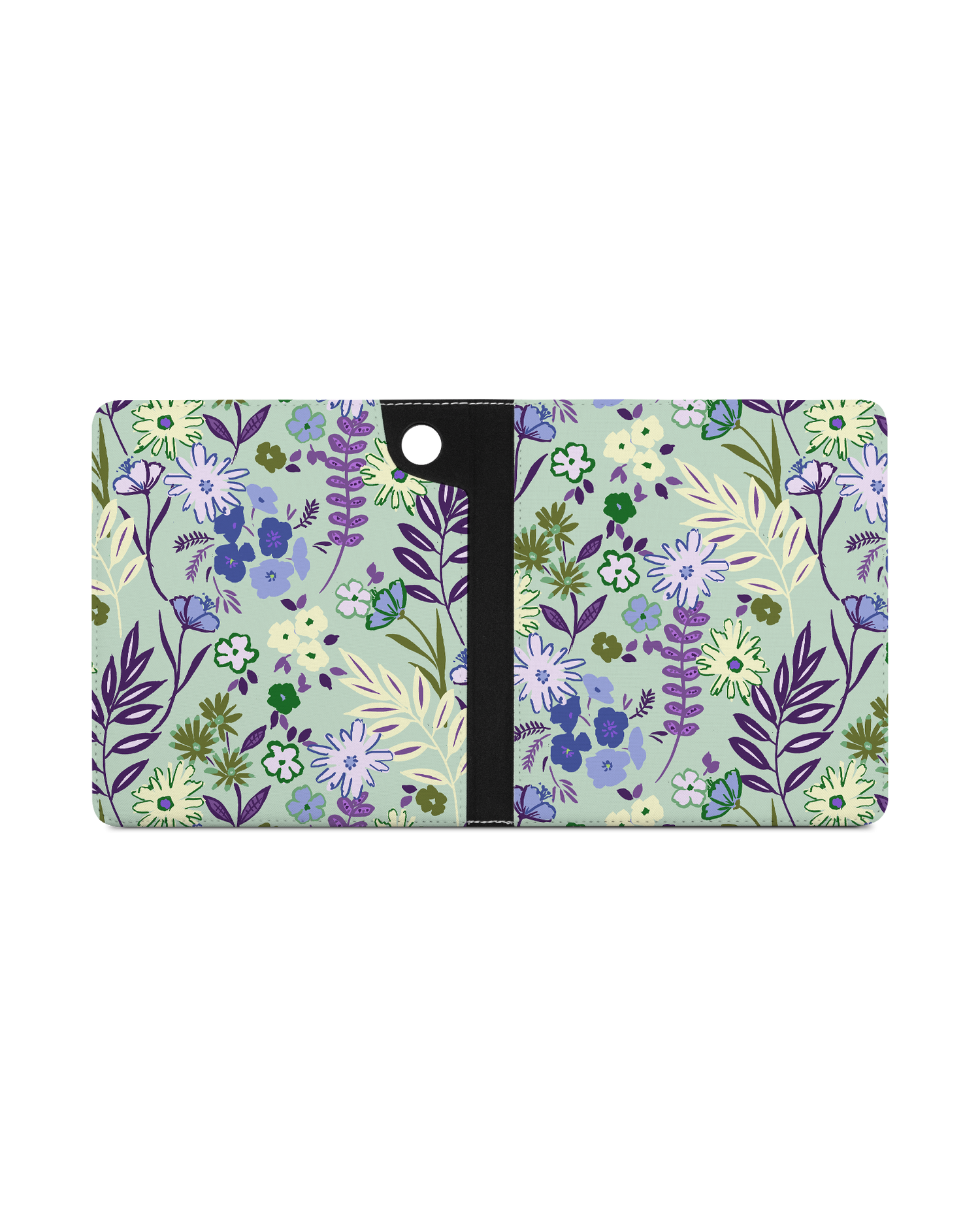 Pretty Purple Flowers eReader Case for tolino epos 3 (2022): Opened exterior view
