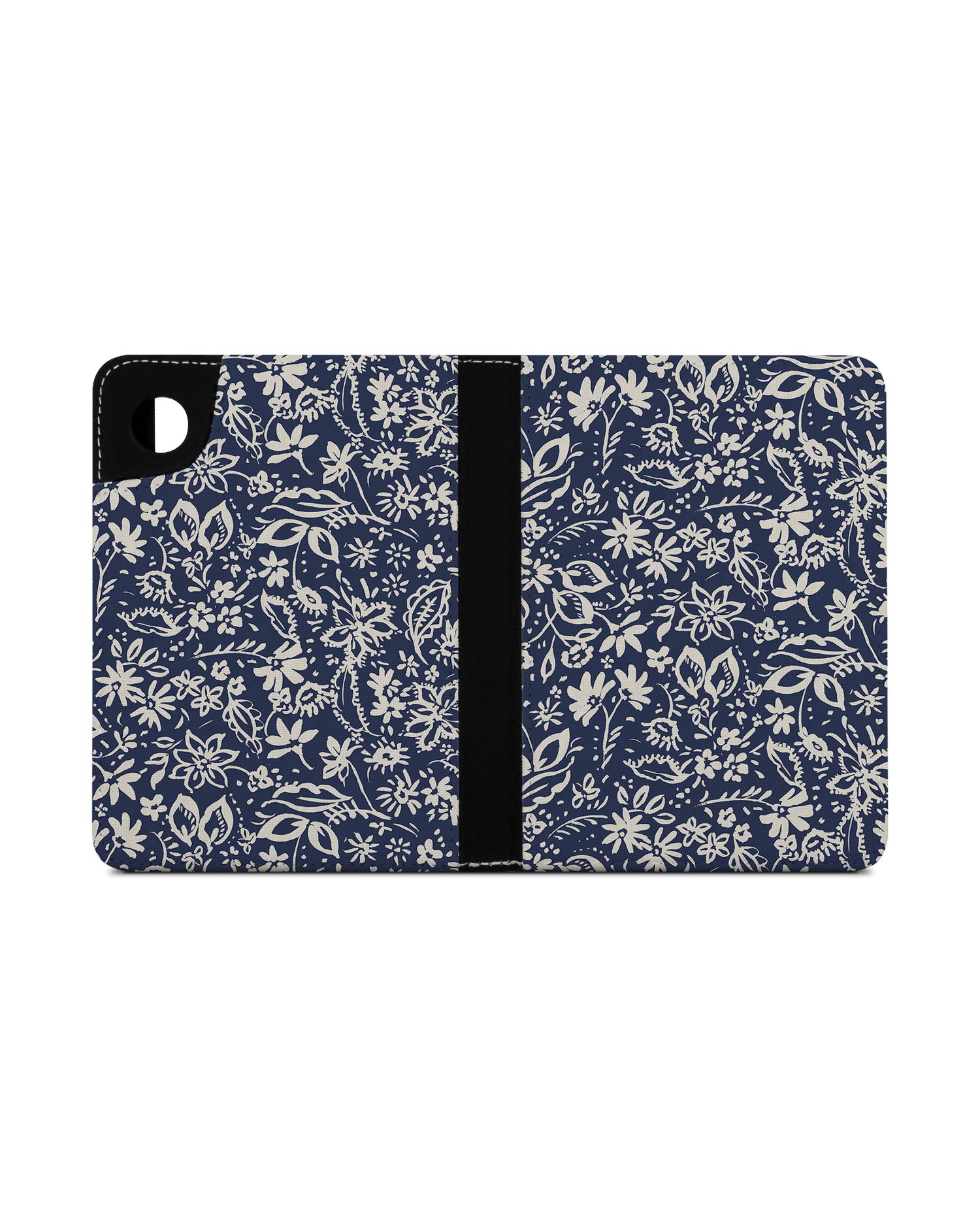 Ditsy Blue Paisley eReader Case for tolino shine 4 (2022): Opened exterior view