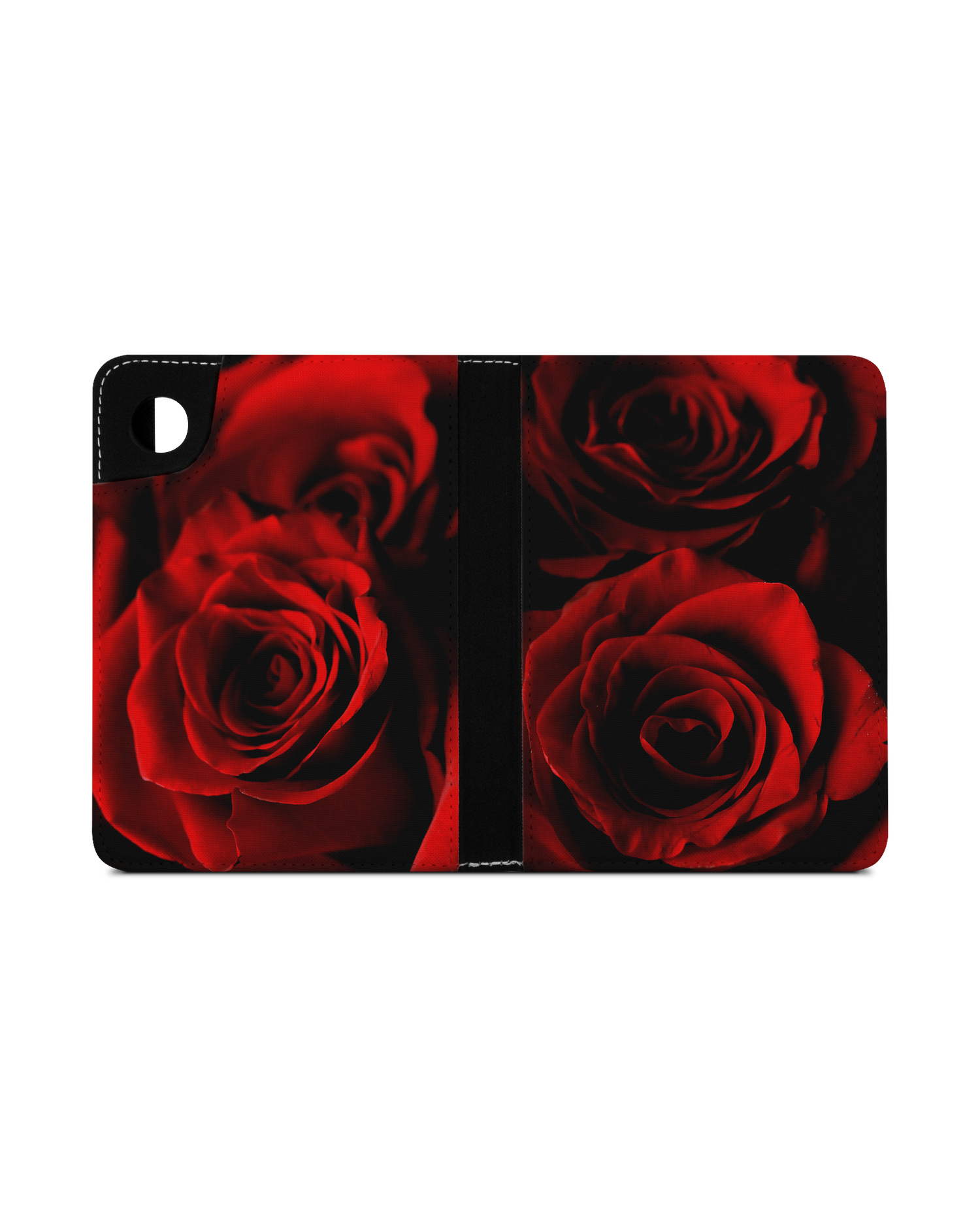 Red Roses eReader Case for tolino shine 4 (2022): Opened exterior view