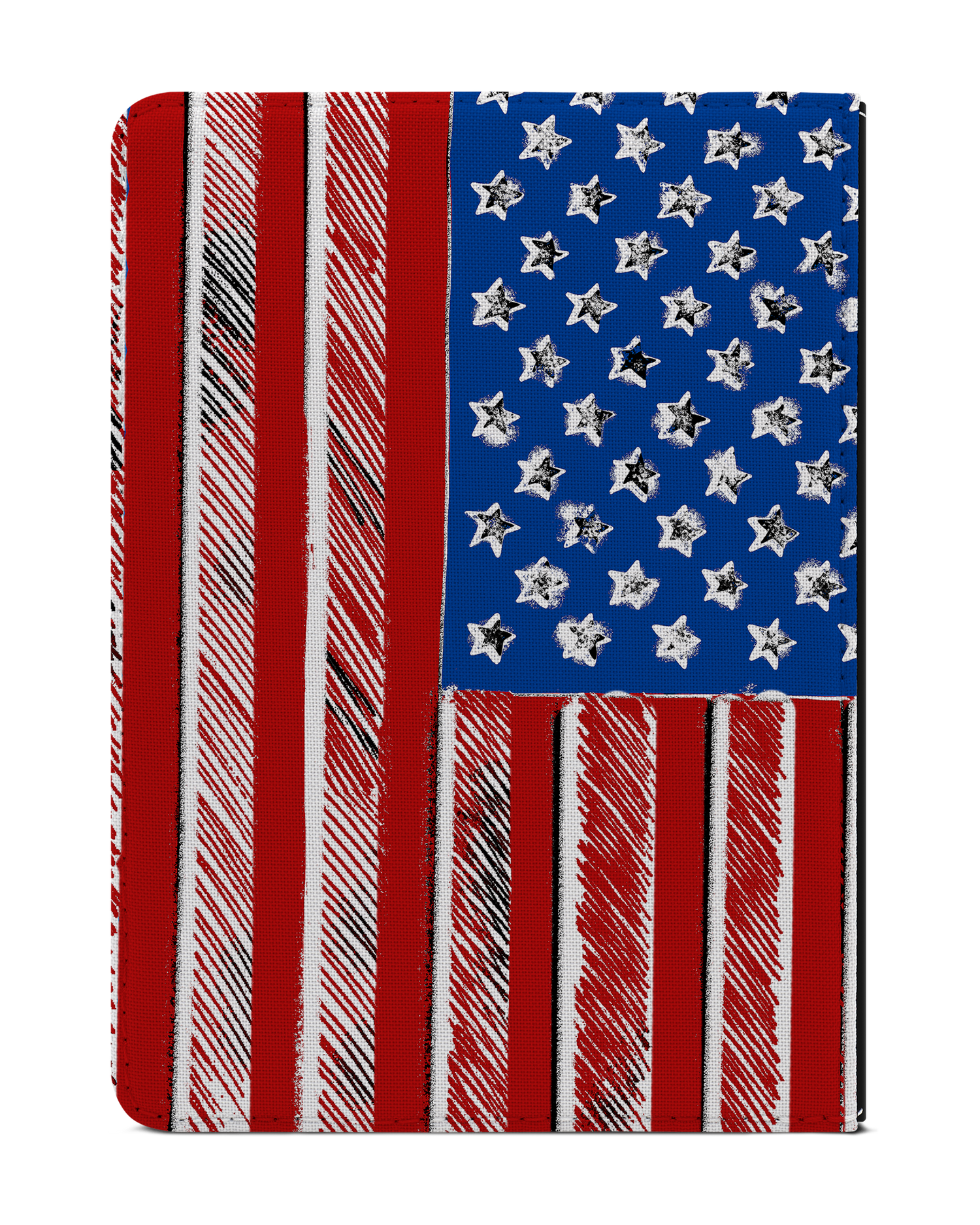 American Flag Color eReader Case for tolino vision 1 to 4 HD: Back View