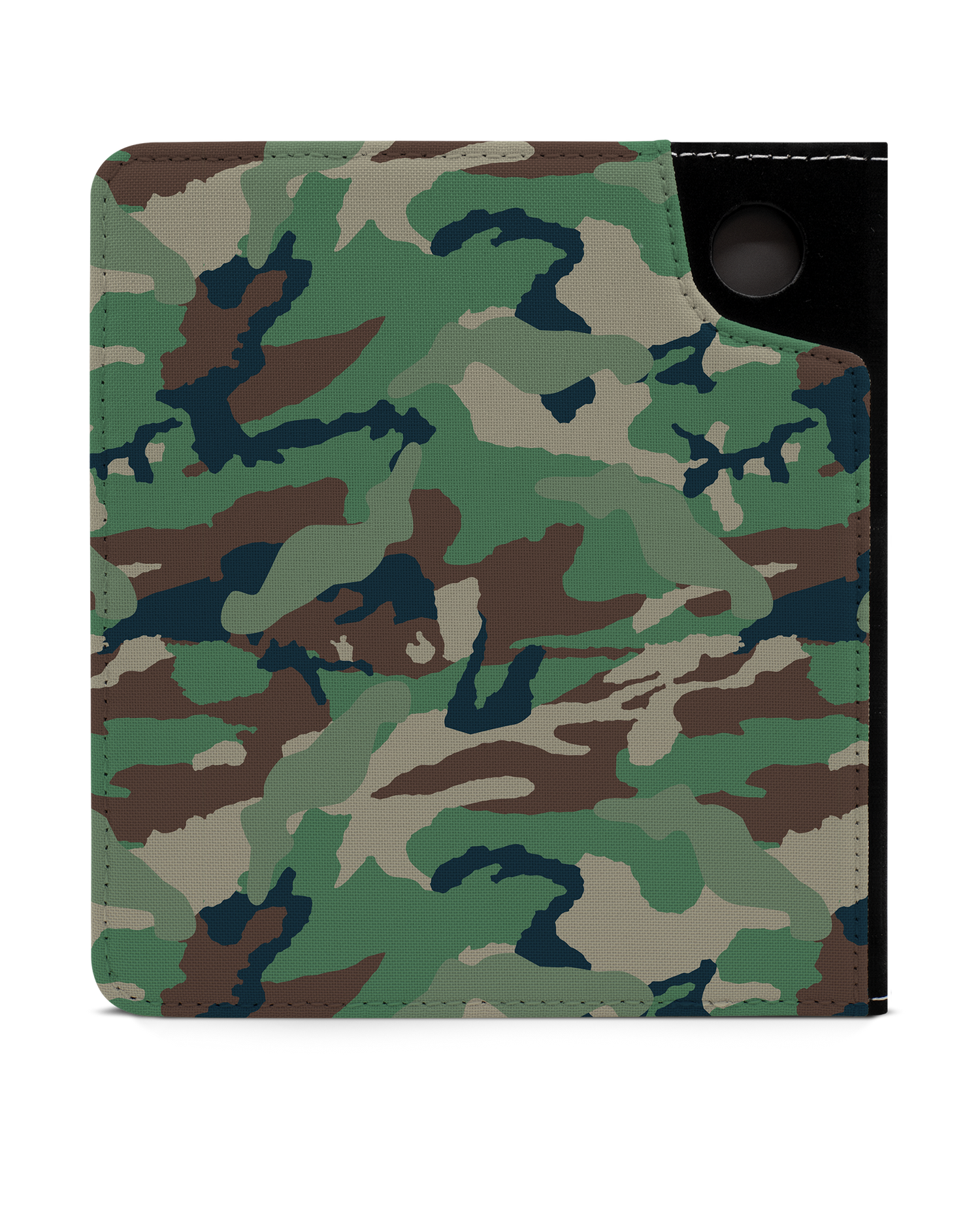 Green and Brown Camo eReader Case for tolino vision 6: Back View