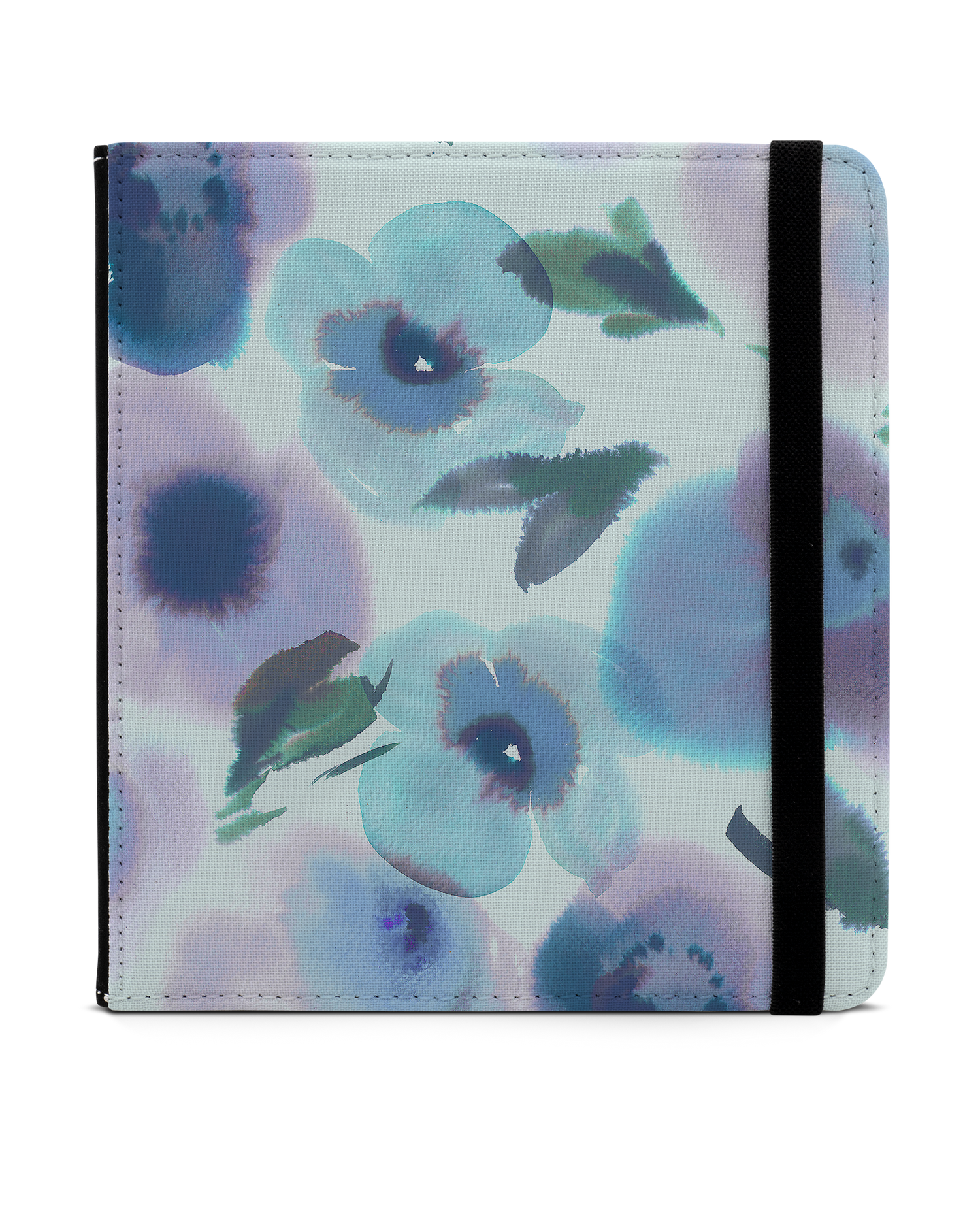 Watercolour Flowers Blue eReader Case for tolino vision 6: Front View