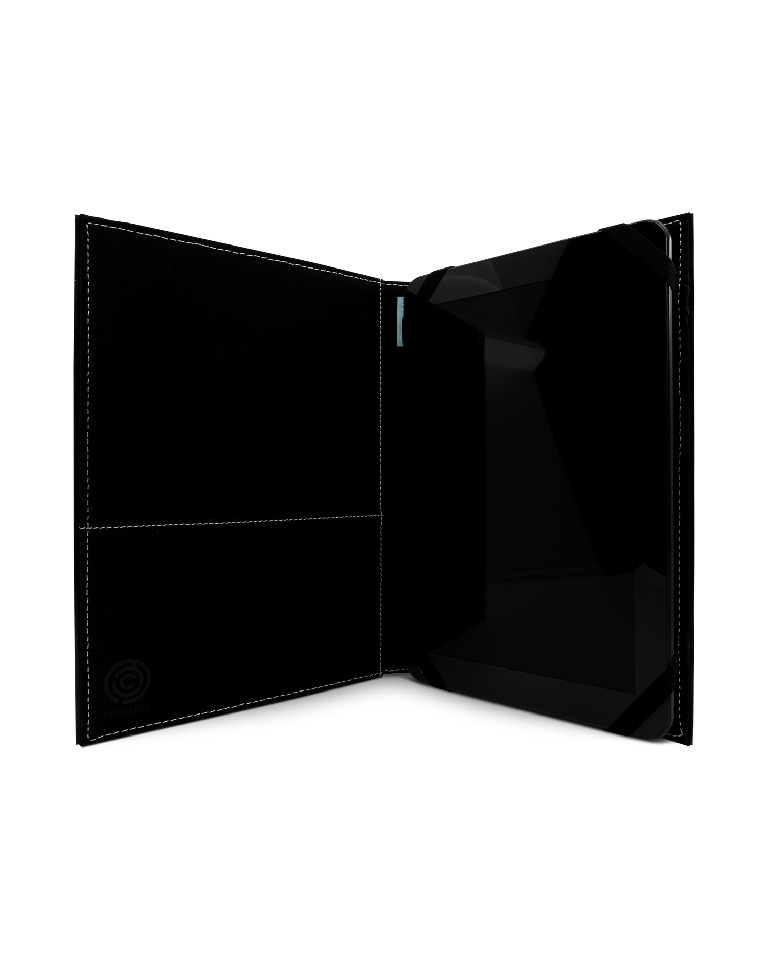 BLACK Tablet Case M: Opened interior view