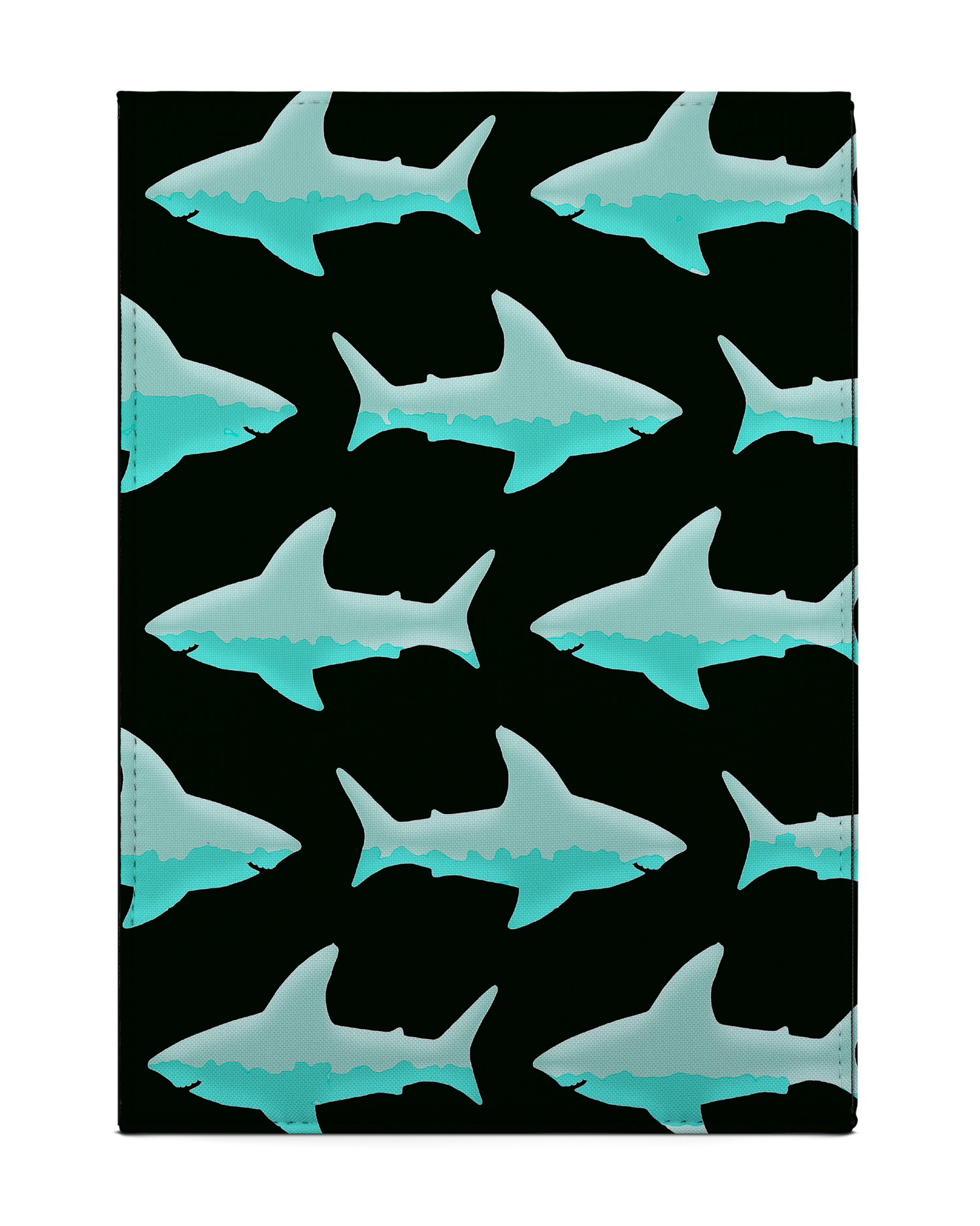 Neon Sharks Tablet Case M: Back View