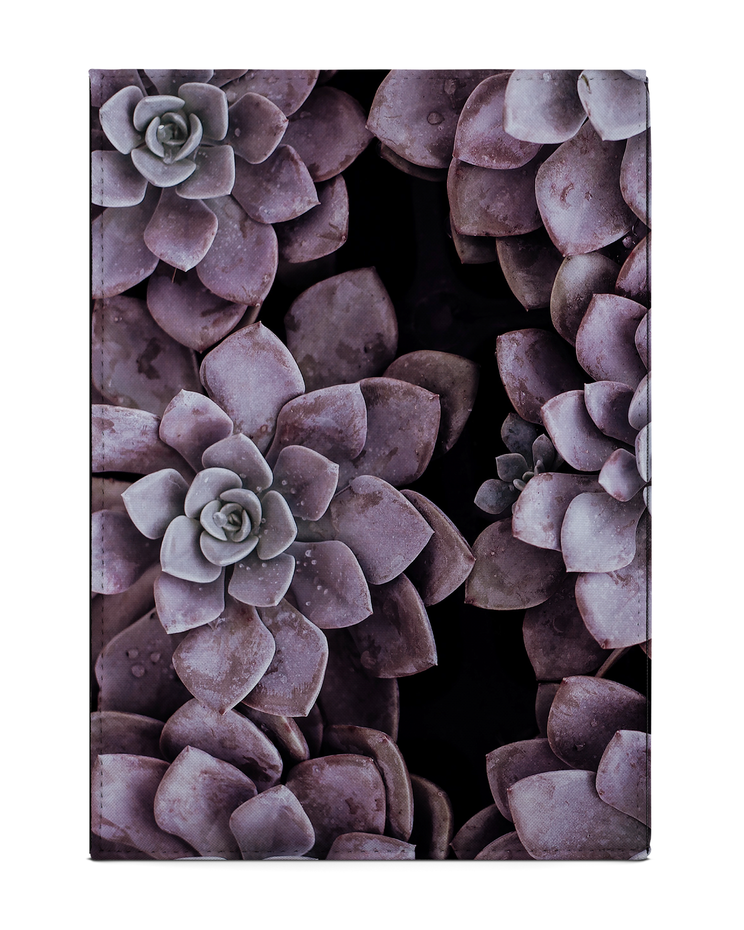 Purple Succulents Tablet Case M: Back View