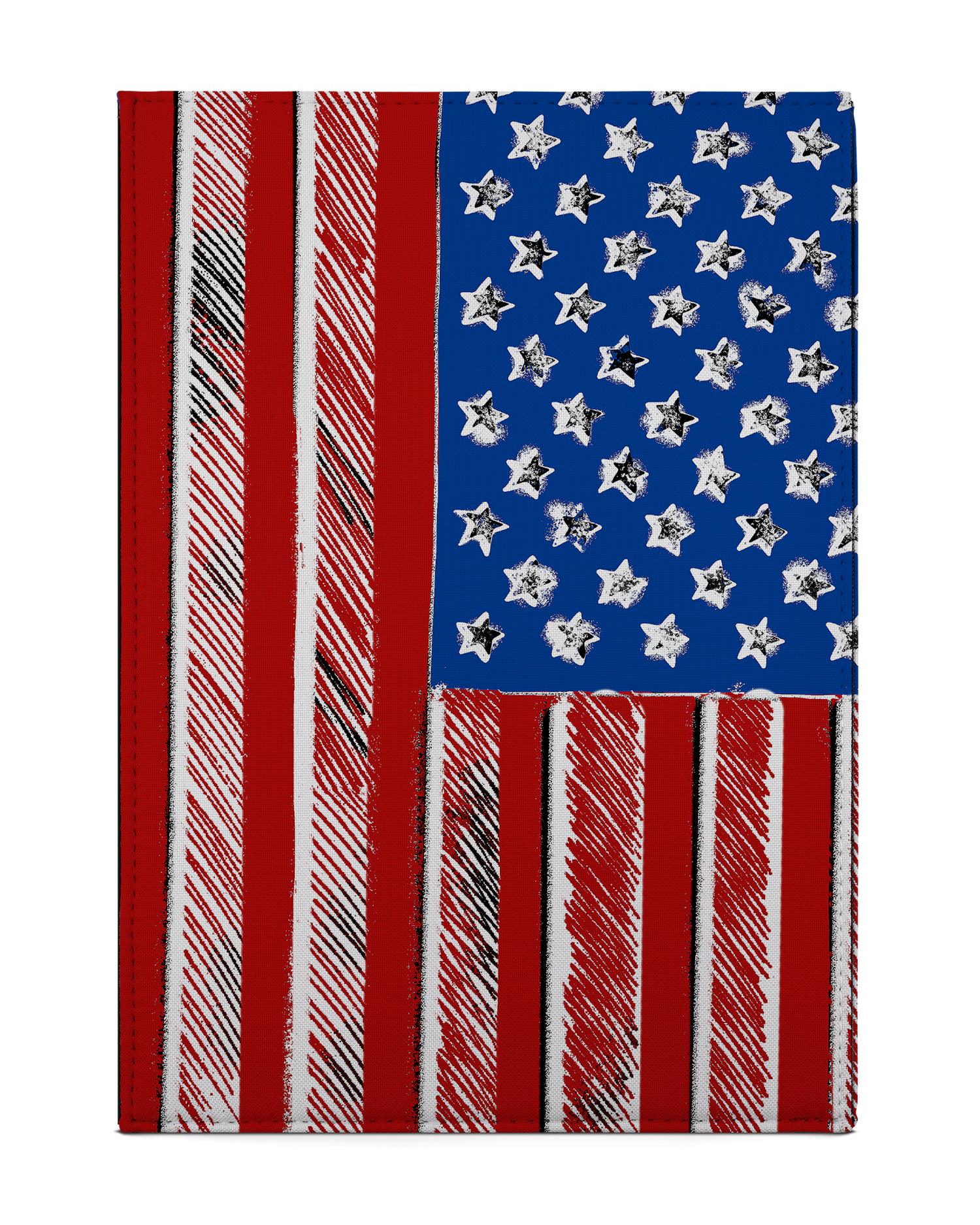 American Flag Color Tablet Case M: Back View