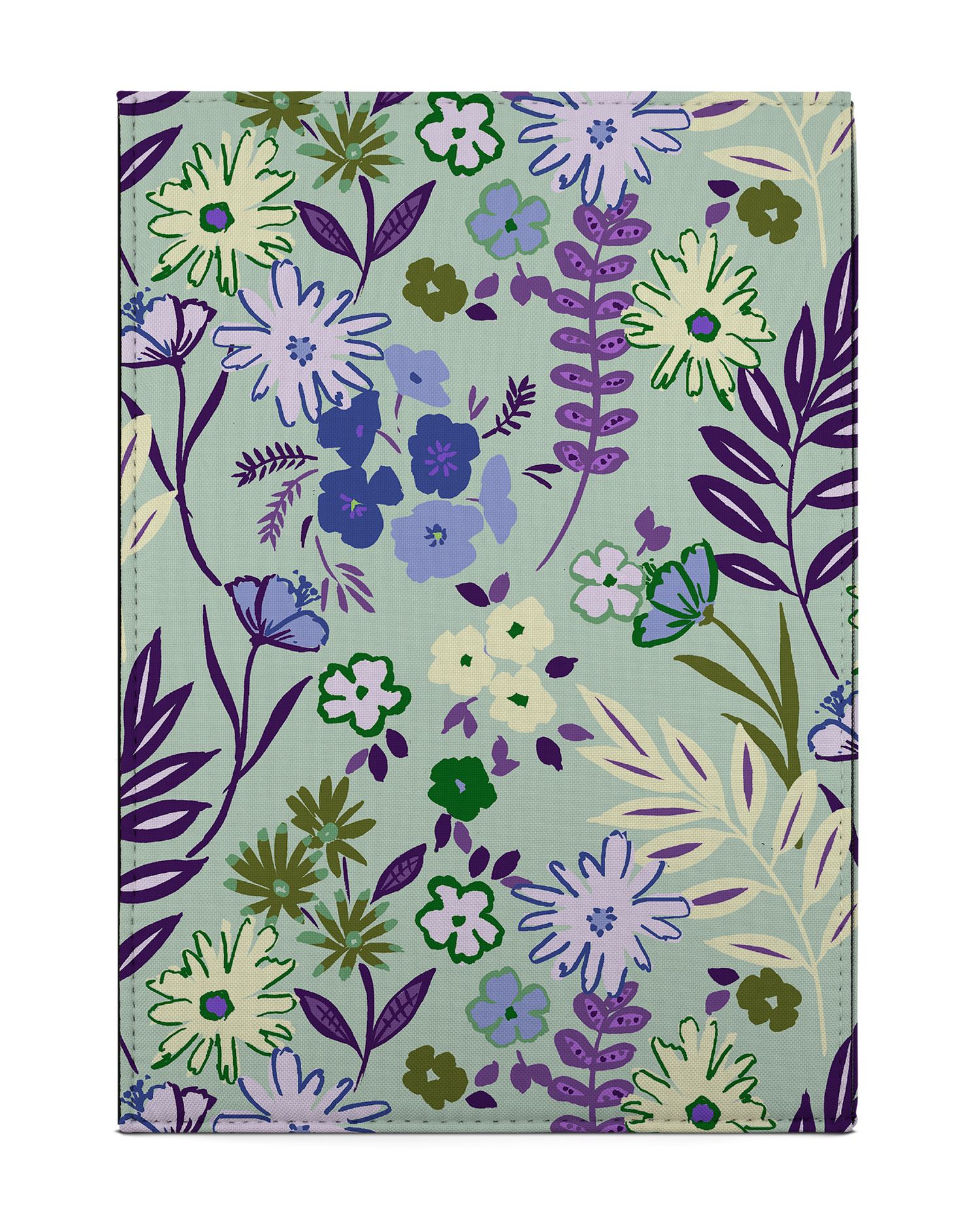 Pretty Purple Flowers Tablet Case M: Back View