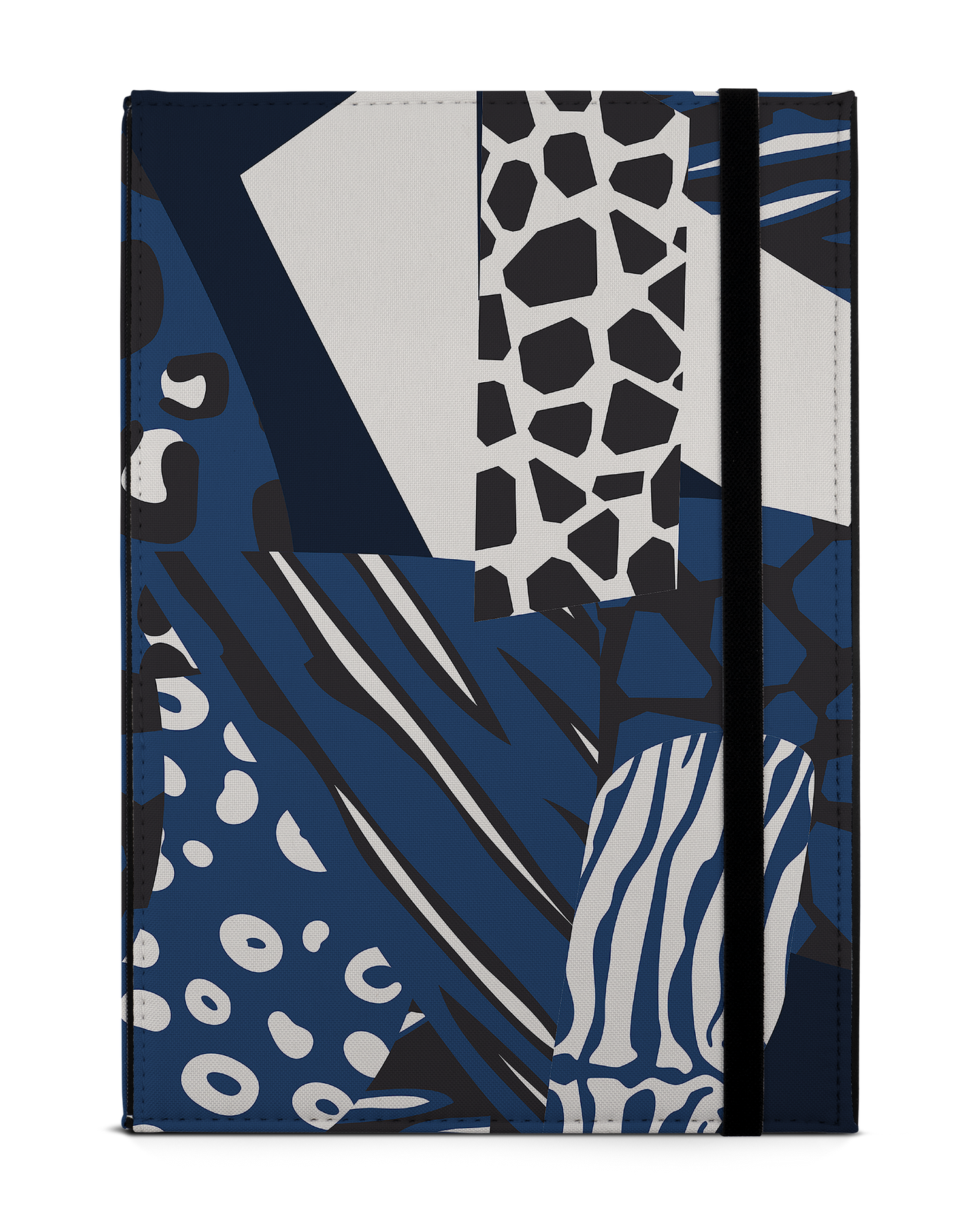 Animal Print Patchwork Tablet Case M: Front View