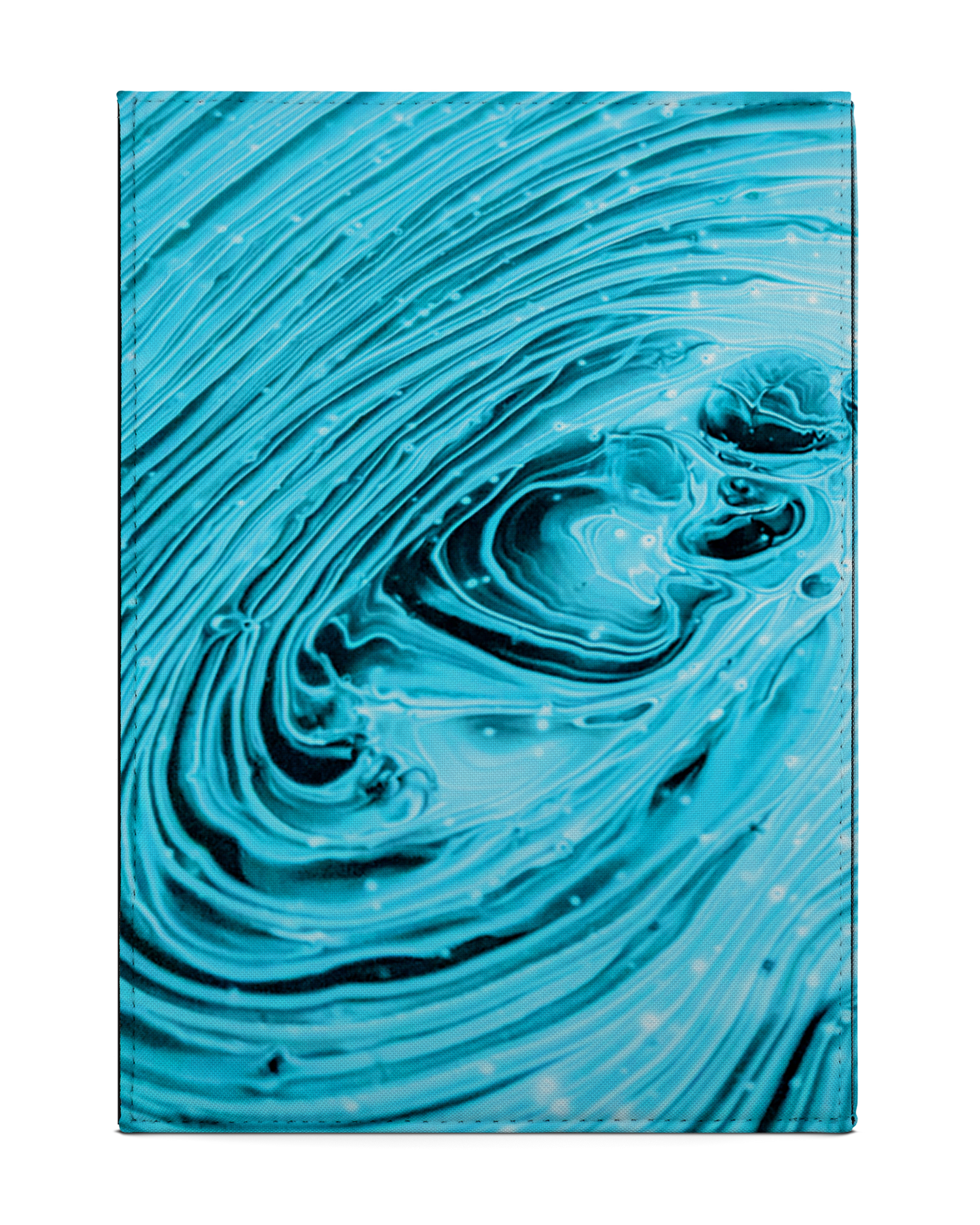Turquoise Ripples Tablet Case M: Back View