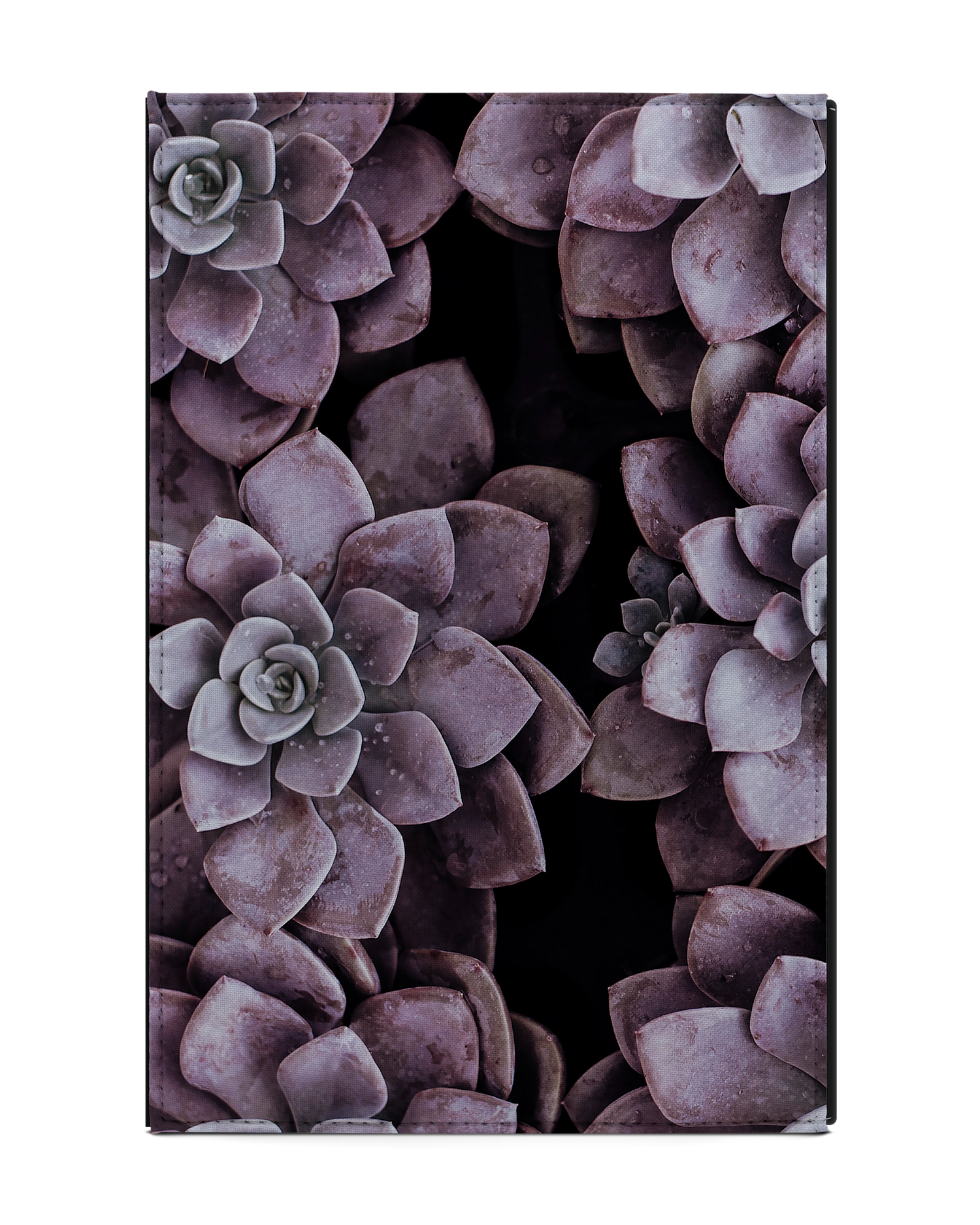 Purple Succulents Tablet Case L: Back View