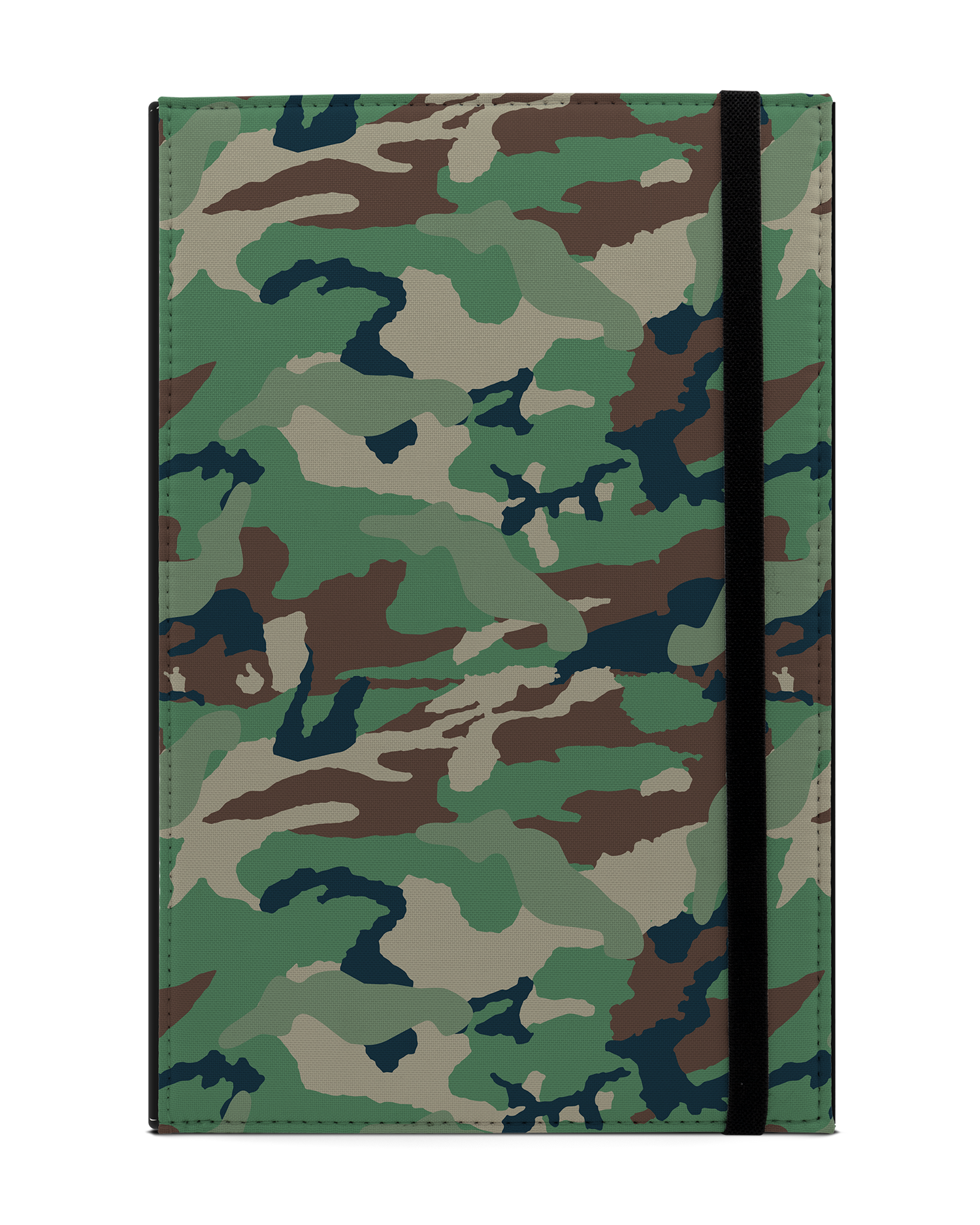 Green and Brown Camo Tablet Case L: Front View