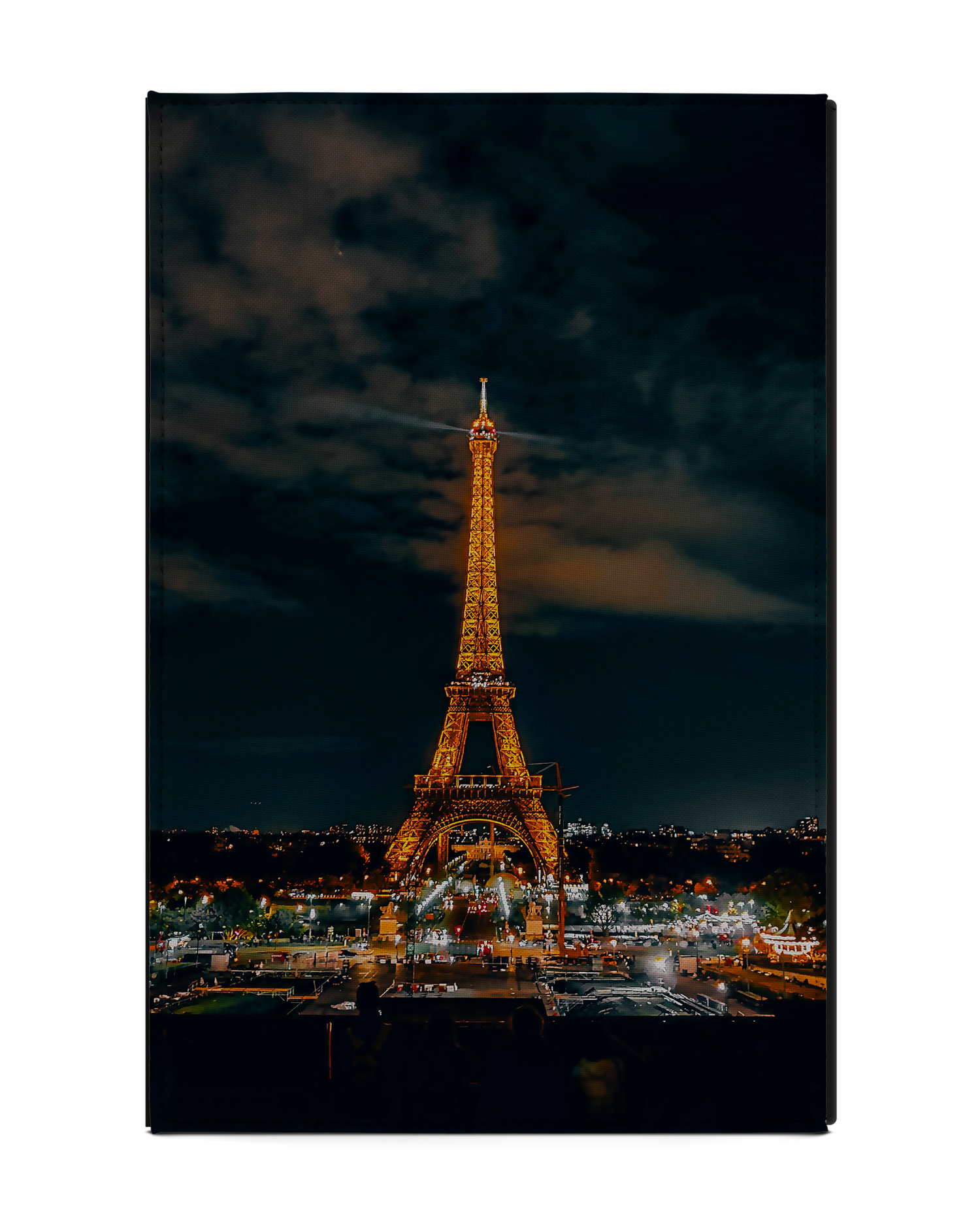Eiffel Tower By Night Tablet Case L: Back View