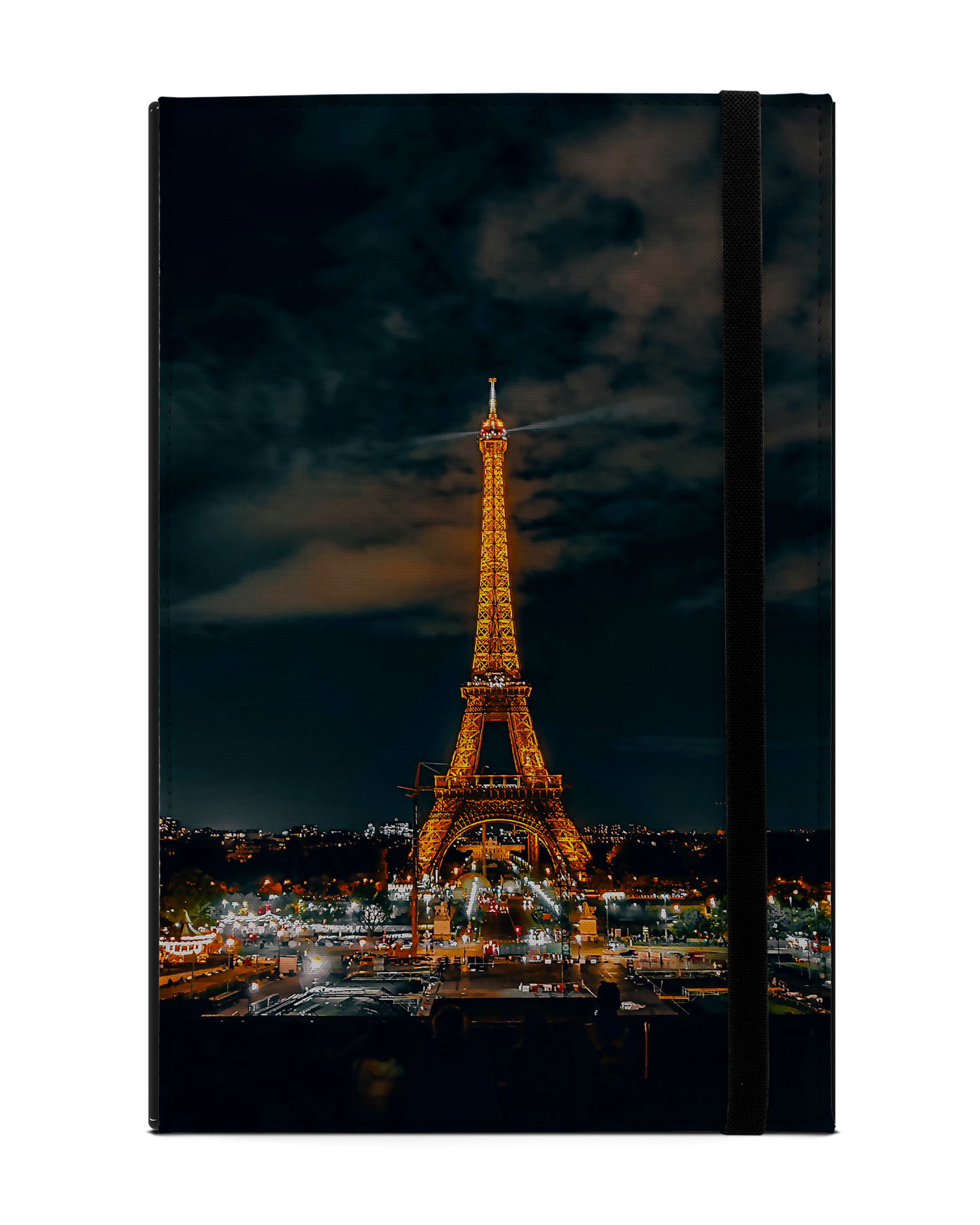 Eiffel Tower By Night Tablet Case L: Front View