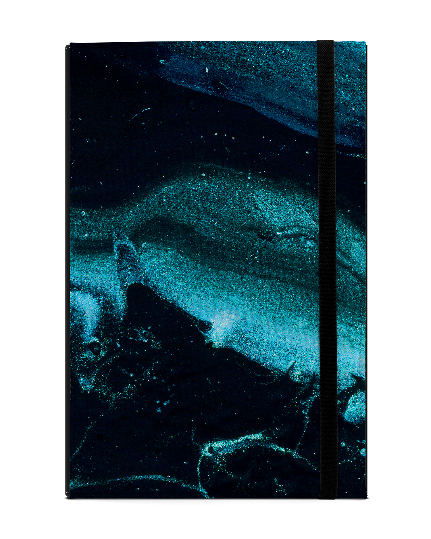 Deep Turquoise Sparkle Tablet Case L: Front View