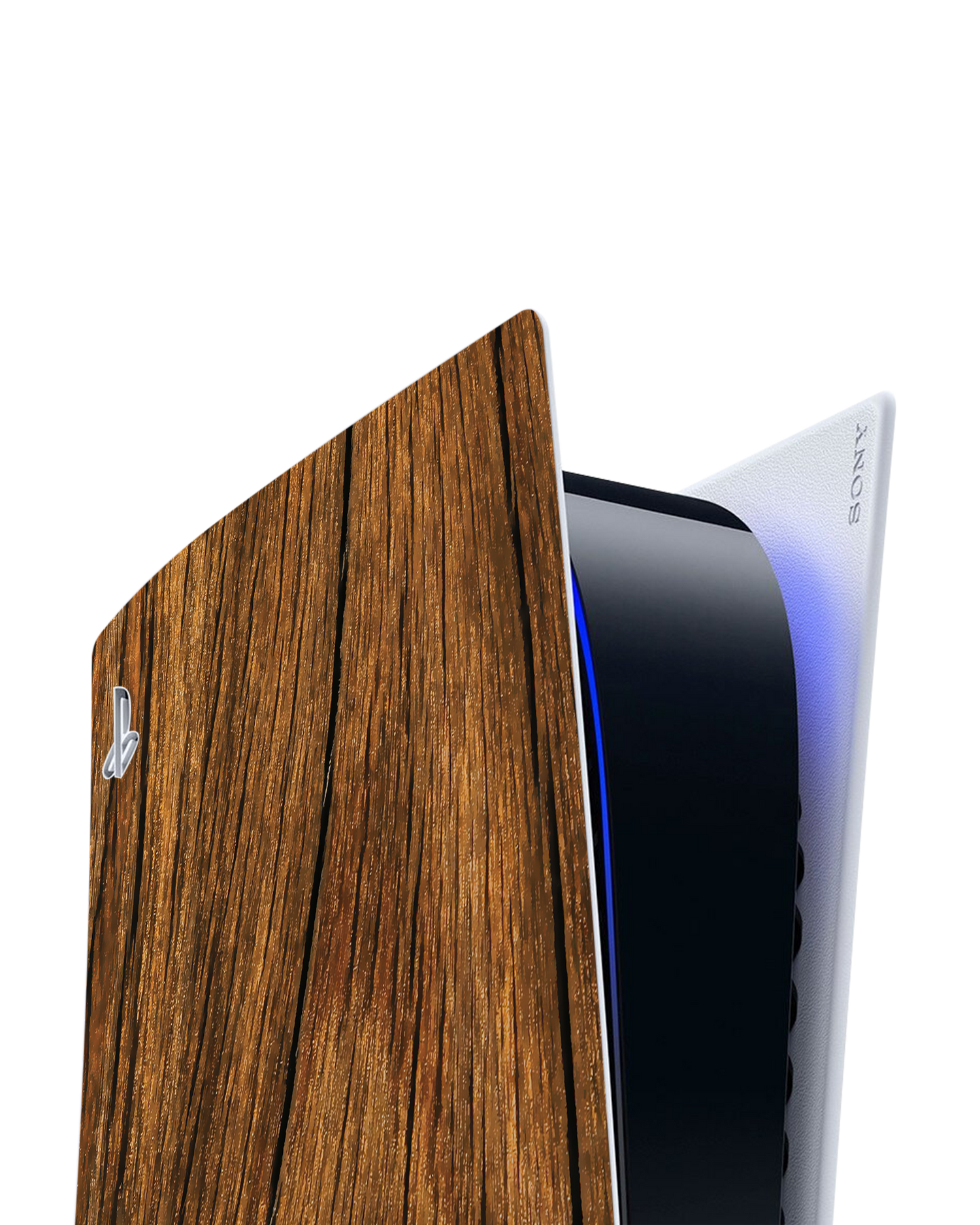 Wood Console Skin for Sony PlayStation 5 Digital Edition: Detail shot