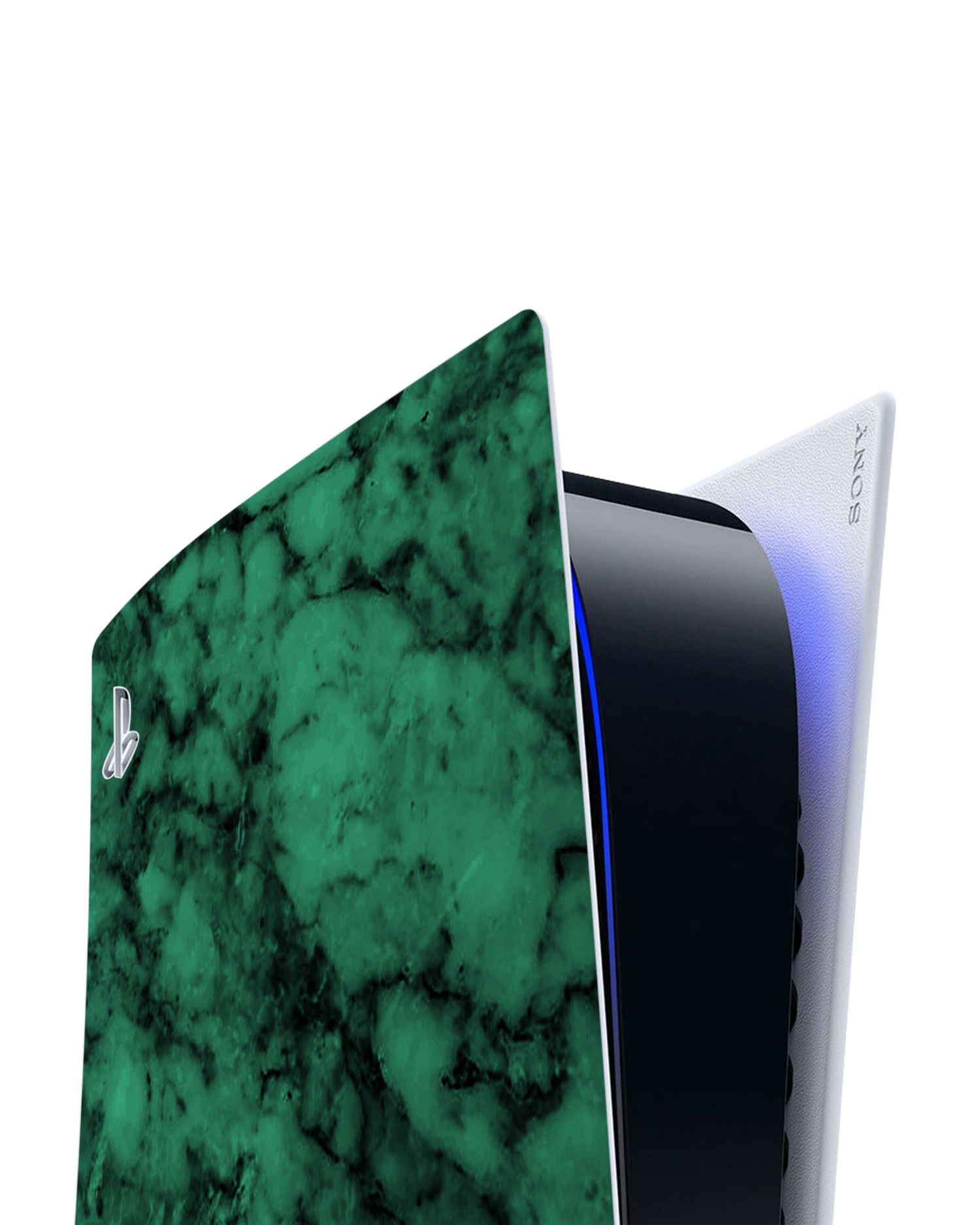 Green Marble Console Skin for Sony PlayStation 5 Digital Edition: Detail shot