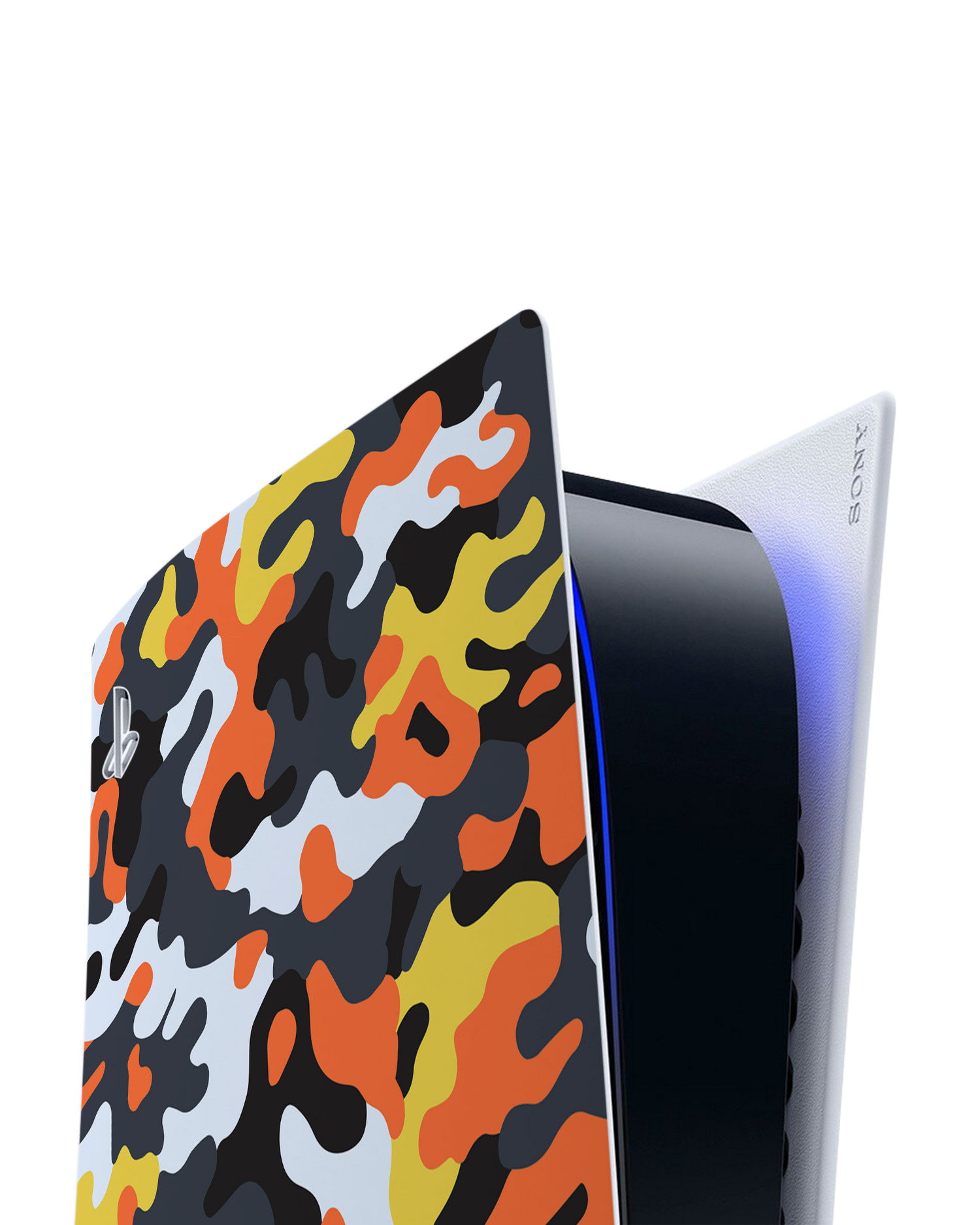 Colourful Camo Console Skin for Sony PlayStation 5 Digital Edition: Detail shot