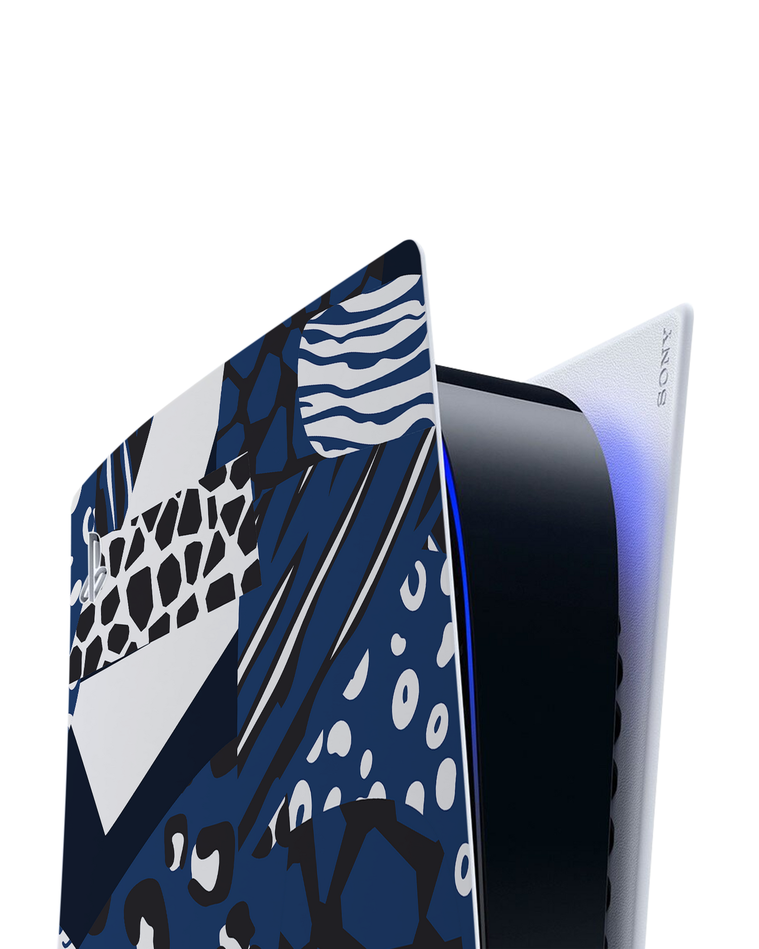 Animal Print Patchwork Console Skin for Sony PlayStation 5 Digital Edition: Detail shot