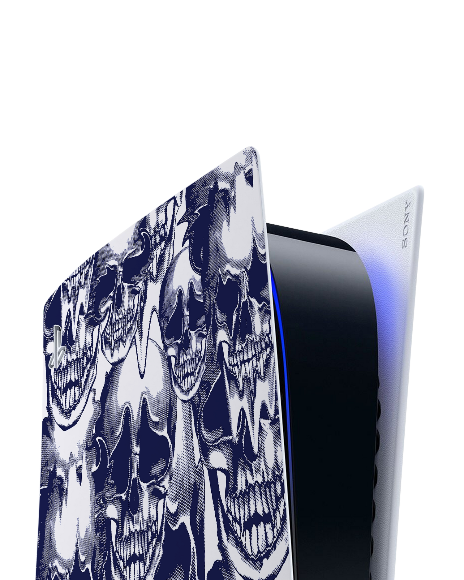 Warped Skulls Console Skin for Sony PlayStation 5 Digital Edition: Detail shot