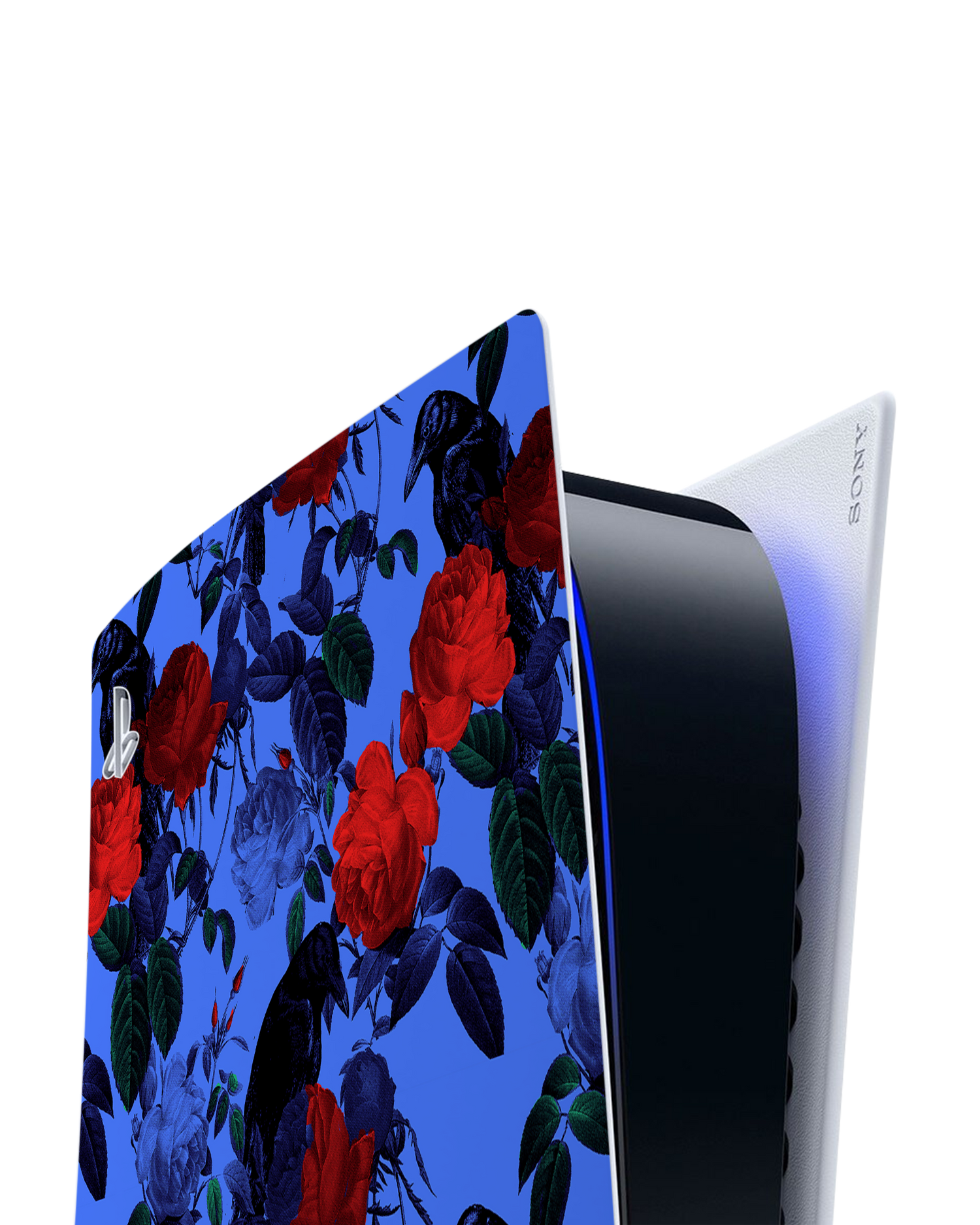 Roses And Ravens Console Skin for Sony PlayStation 5 Digital Edition: Detail shot