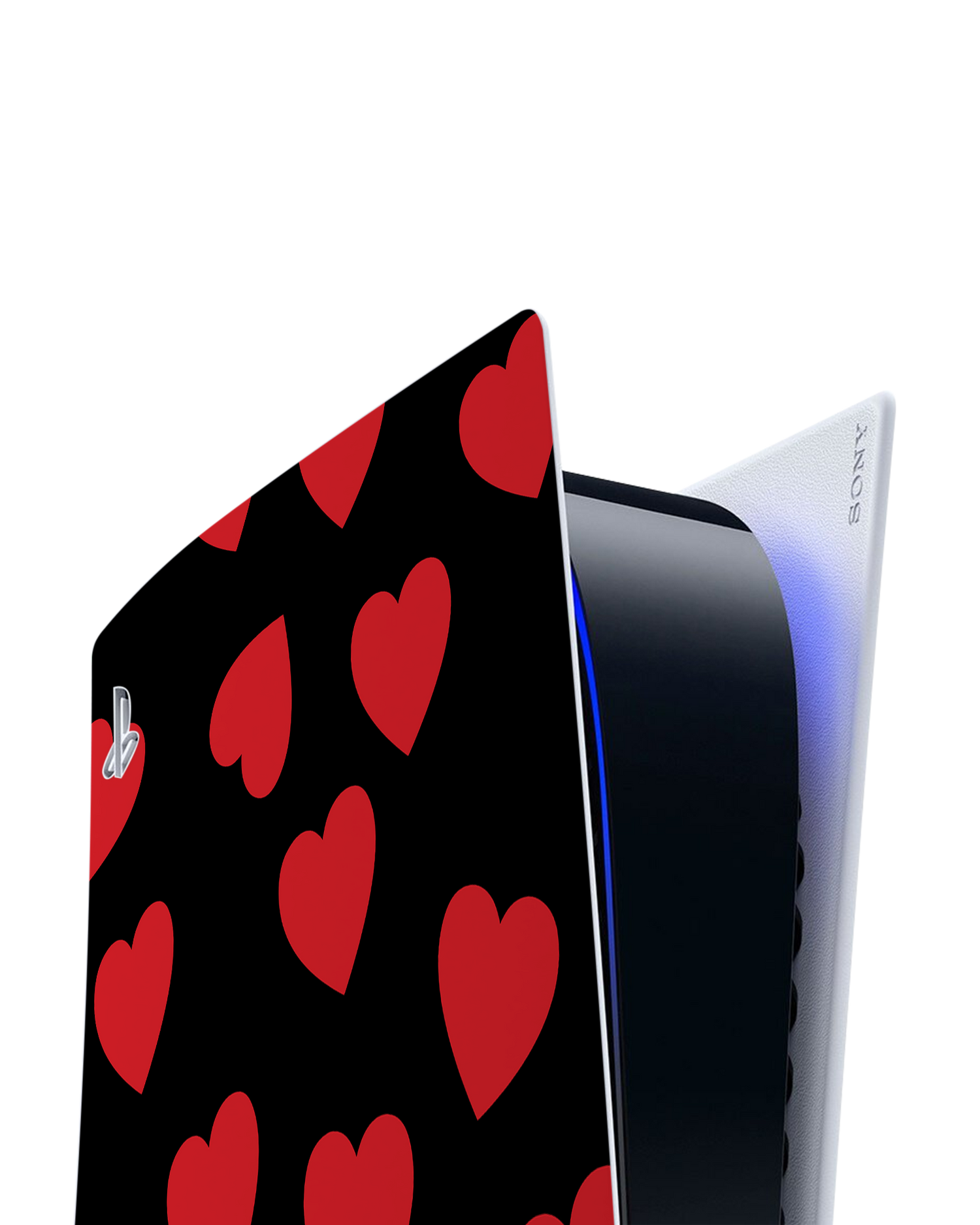 Repeating Hearts Console Skin for Sony PlayStation 5 Digital Edition: Detail shot