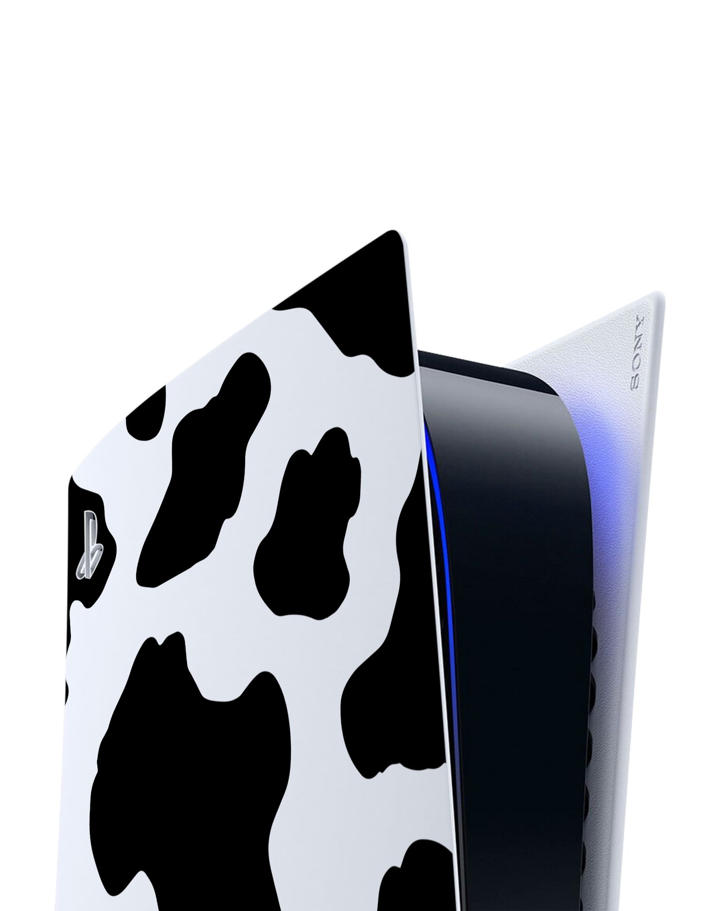 Cow Print 2 Console Skin for Sony PlayStation 5 Digital Edition: Detail shot