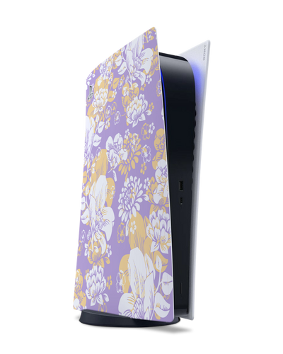 Lavender Floral Console Skin for Sony PlayStation 5 Digital Edition