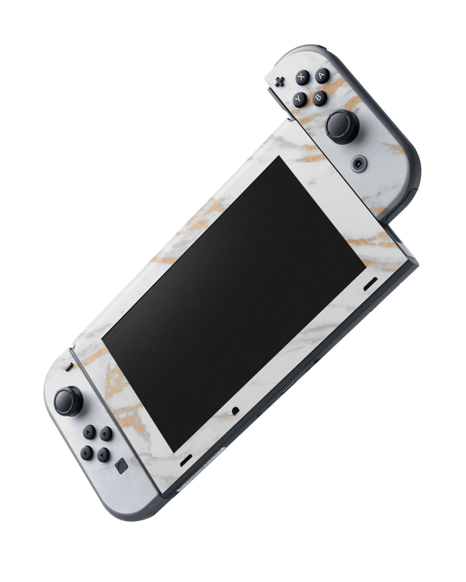 Gold Marble Elegance Console Skin for Nintendo Switch: Joy-Con removing 