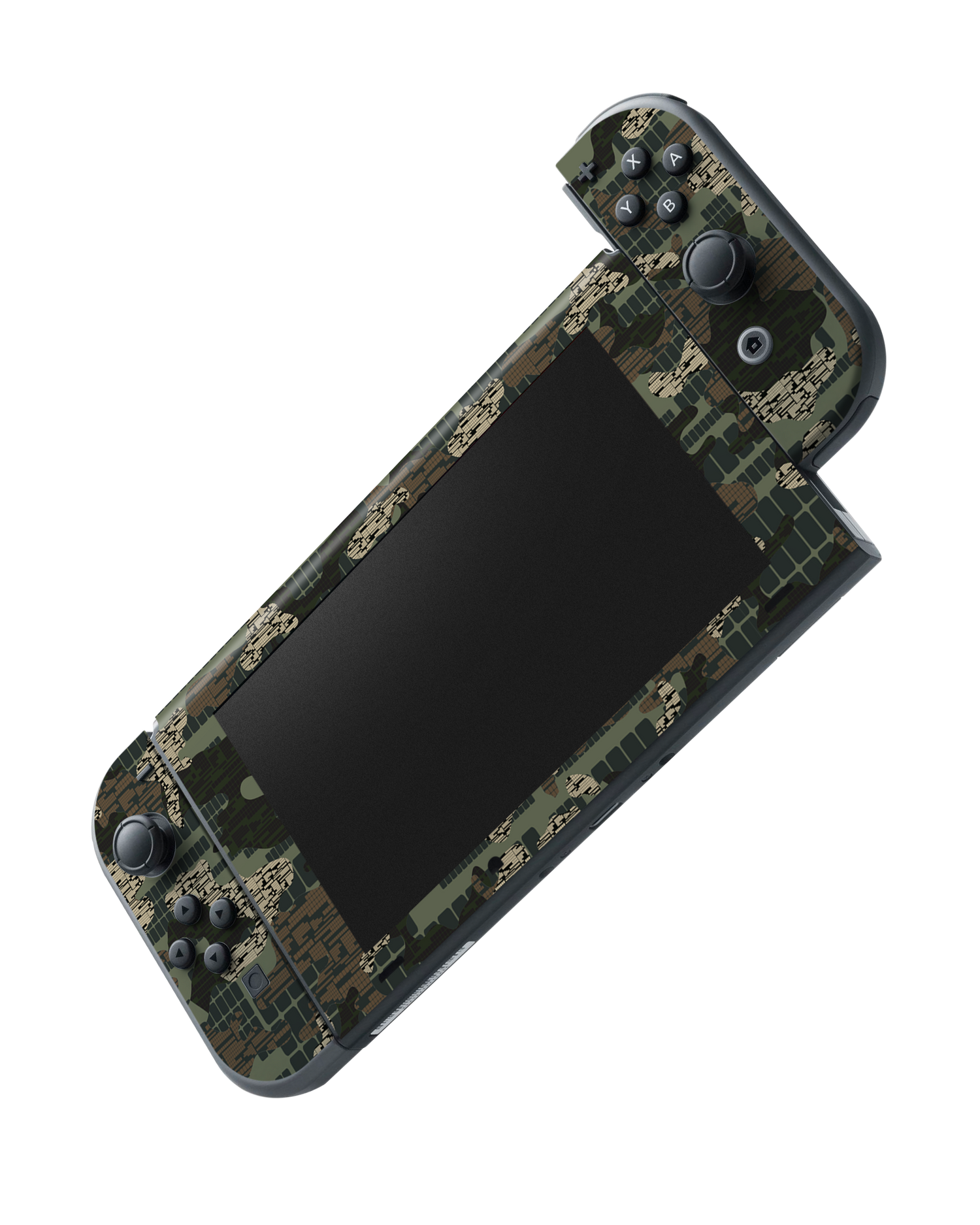 Green Camo Mix Console Skin for Nintendo Switch: Joy-Con removing 
