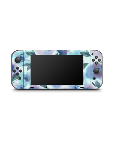 Watercolour Flowers Blue Console Skin for Nintendo Switch