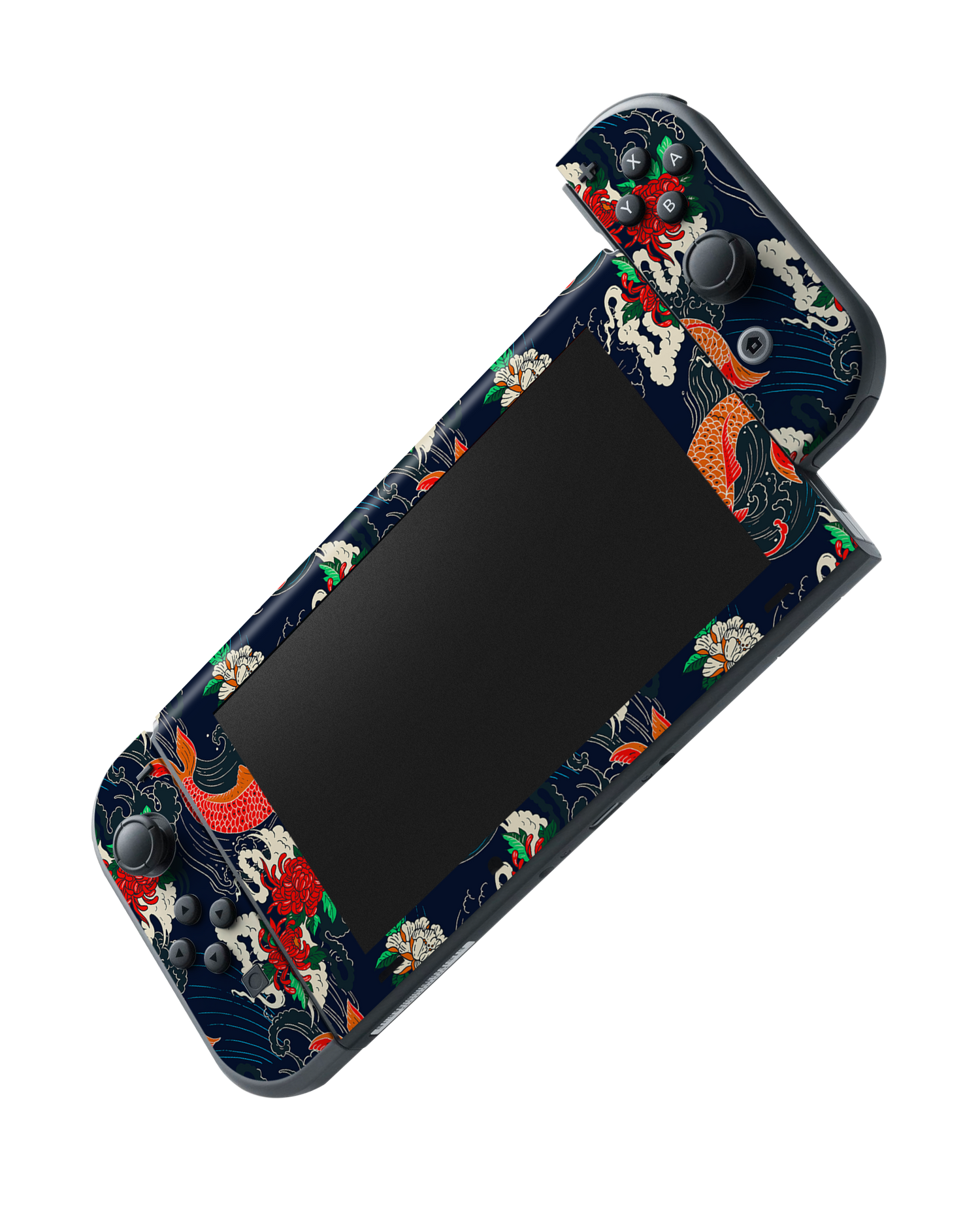 Repeating Koi Console Skin for Nintendo Switch: Joy-Con removing 