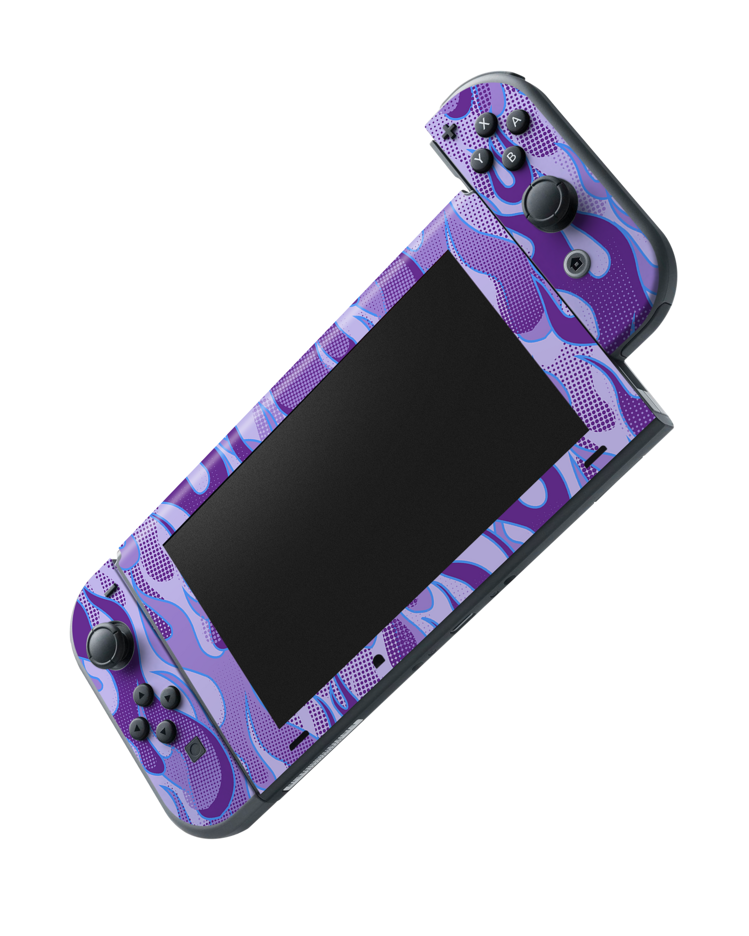 Purple Flames Console Skin for Nintendo Switch: Joy-Con removing 