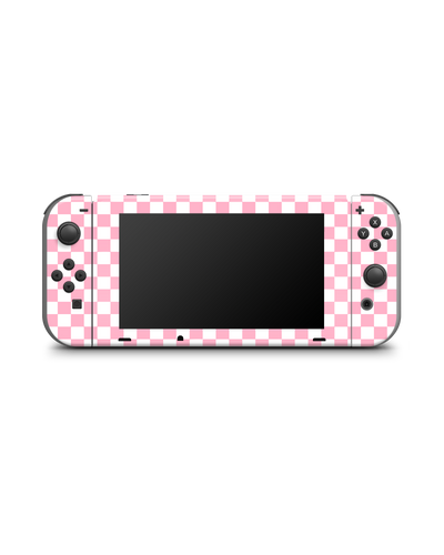 Pink Checkerboard Console Skin for Nintendo Switch