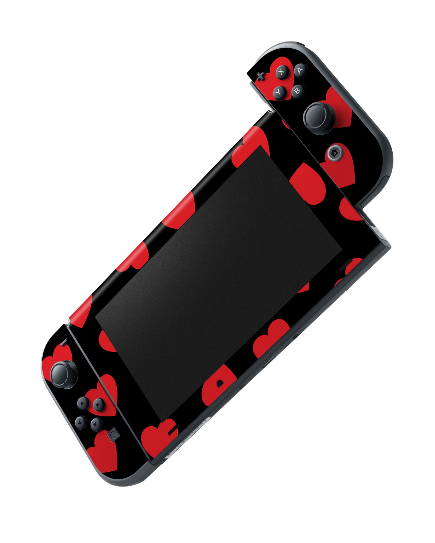Repeating Hearts Console Skin for Nintendo Switch: Joy-Con removing 