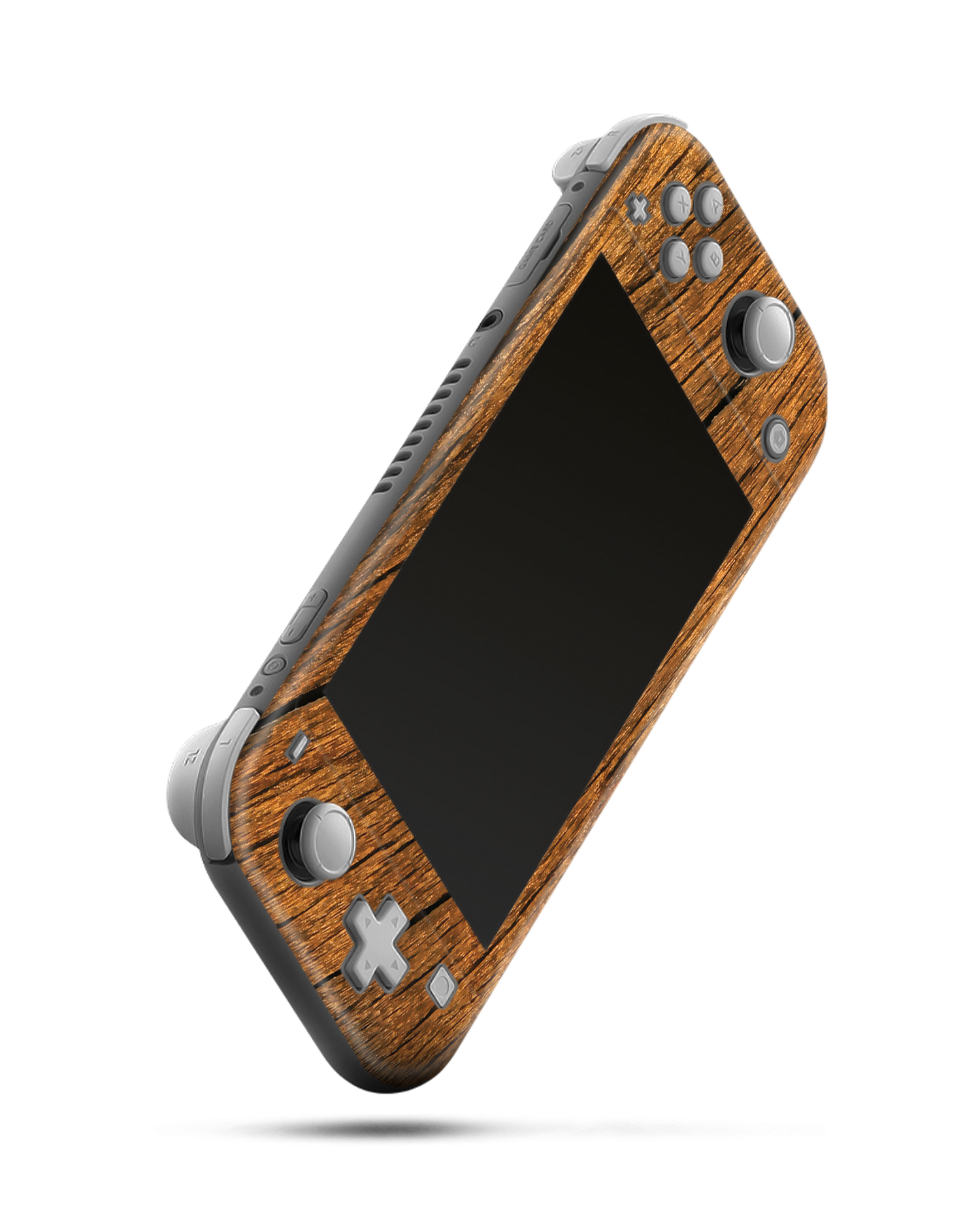 Wood Console Skin for Nintendo Switch Lite: Side view