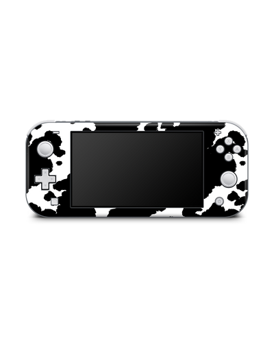 Cow Print Console Skin for Nintendo Switch Lite: Front view