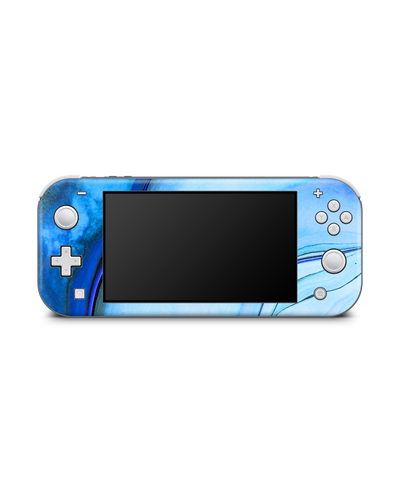 Cool Blues Console Skin for Nintendo Switch Lite: Front view