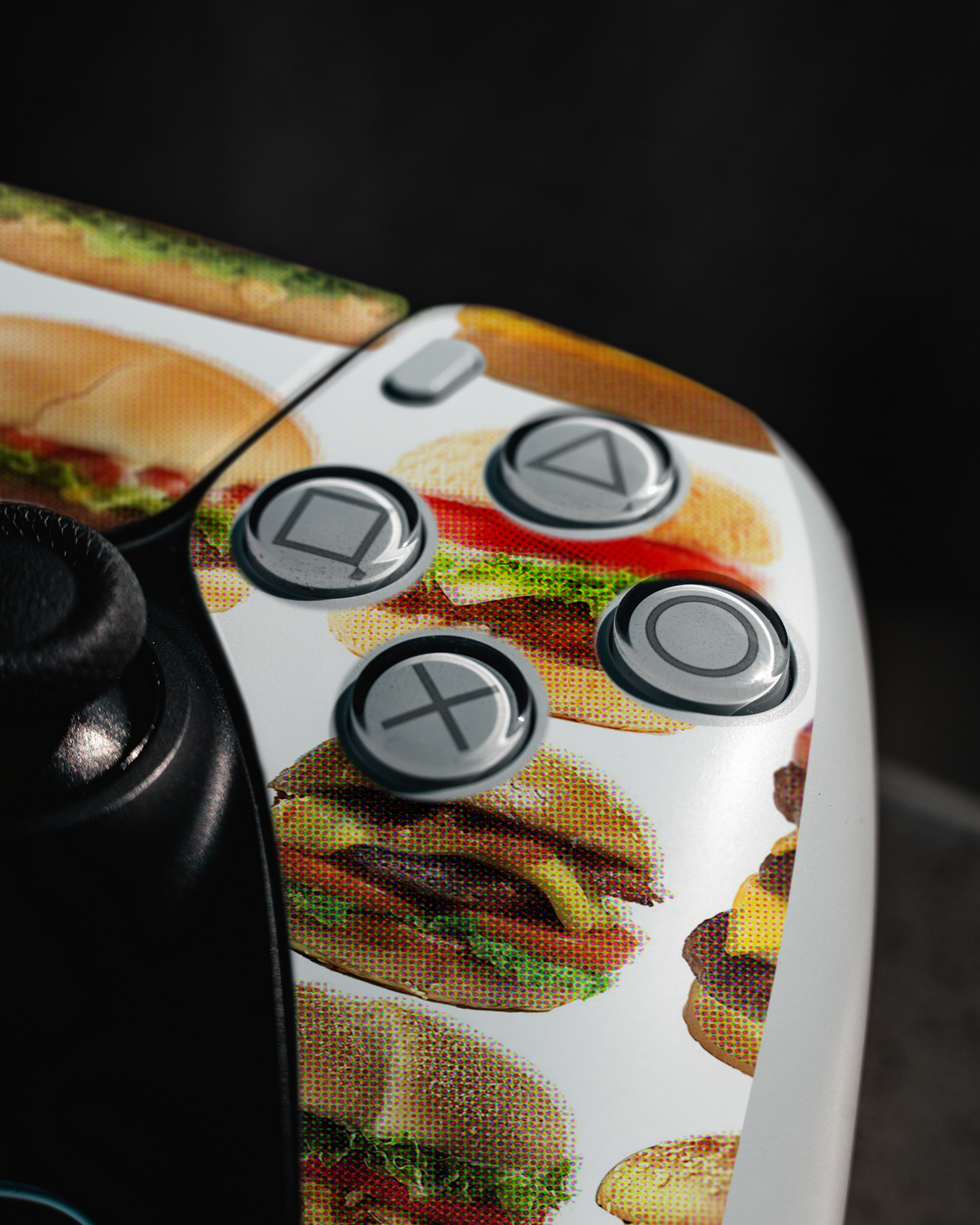Burger Time Console Skin Sony PlayStation 5 DualSense Wireless Controller: Detail shot