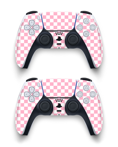 Pink Checkerboard Console Skin Sony PlayStation 5 DualSense Wireless Controller