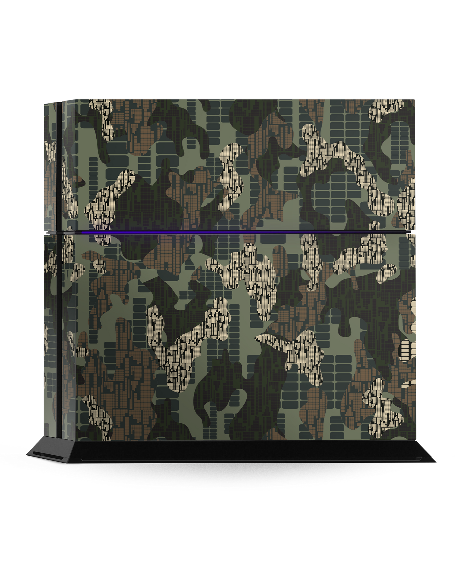 Green Camo Mix Console Skin for Sony PlayStation 4: Standing
