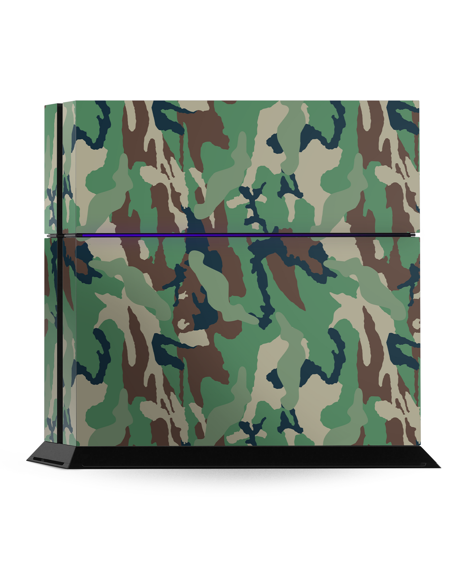 Green and Brown Camo Console Skin for Sony PlayStation 4: Standing