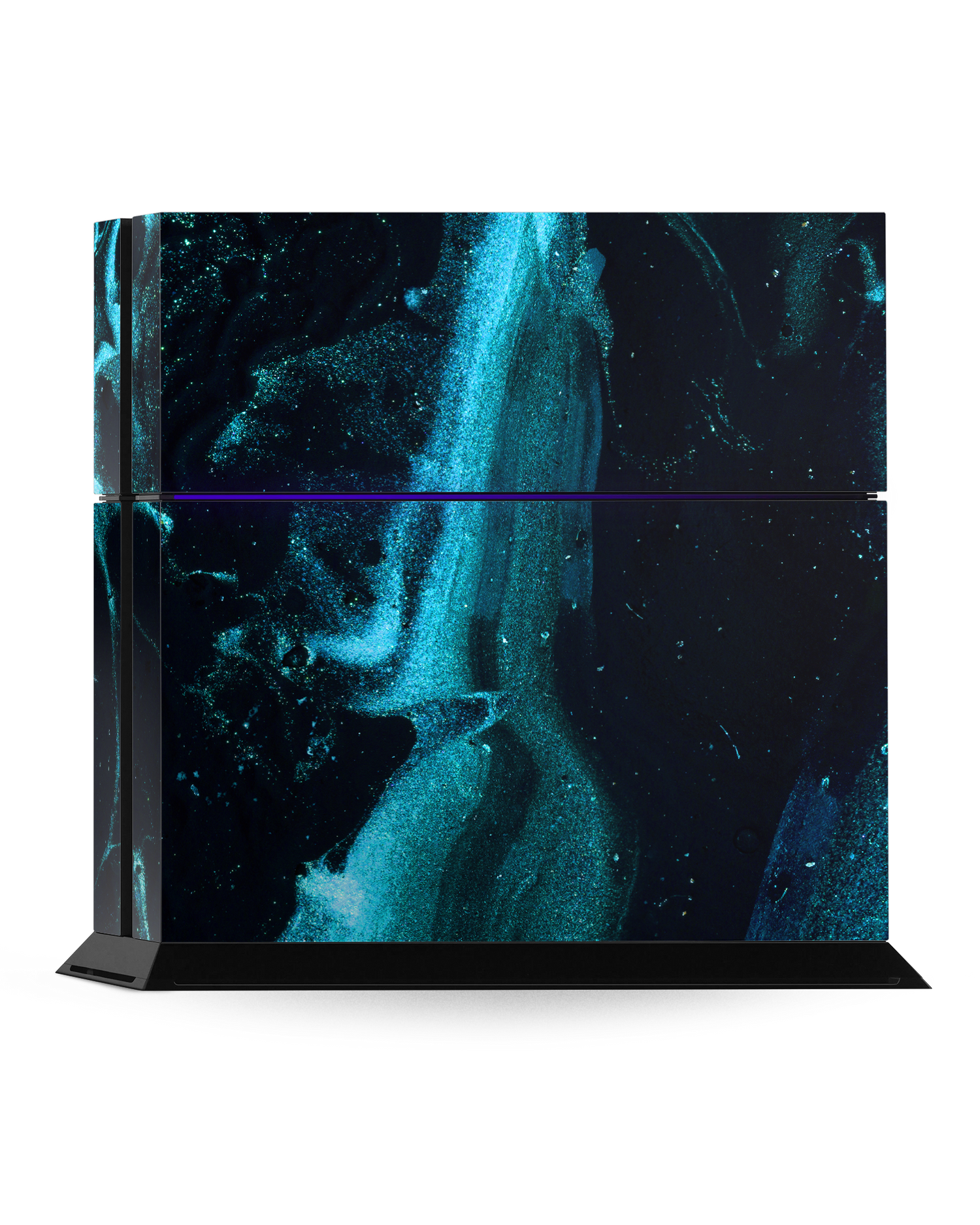 Deep Turquoise Sparkle Console Skin for Sony PlayStation 4: Standing