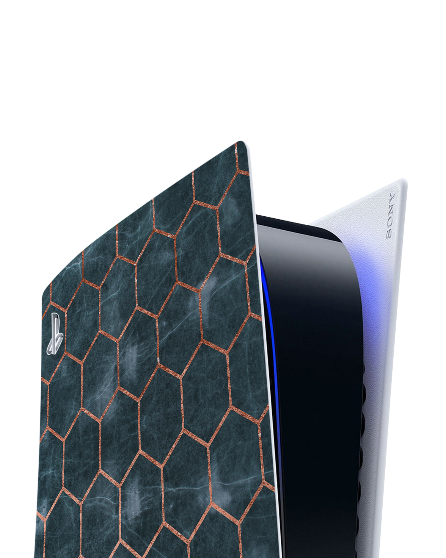 Marble Mermaid Pattern Console Skin for Sony PlayStation 5: Detail shot