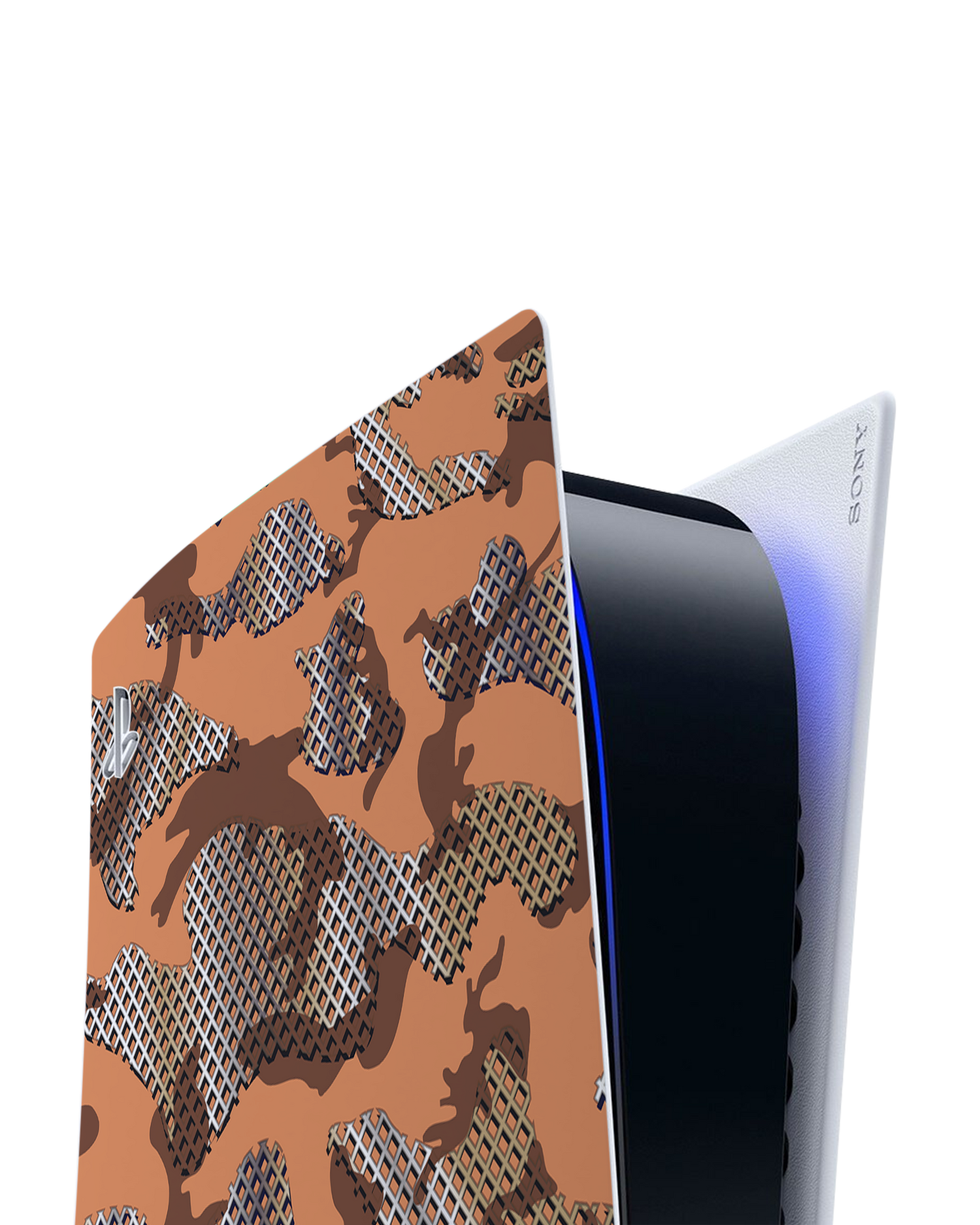 Fall Camo IV Console Skin for Sony PlayStation 5: Detail shot