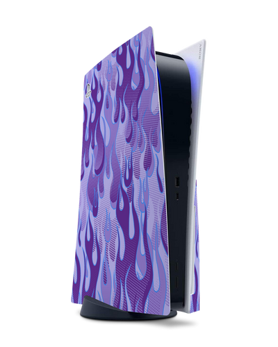 Purple Flames Console Skin for Sony PlayStation 5